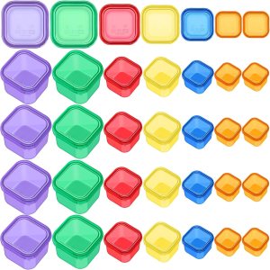 42 unidades de contenedores de control de porciones de 21 días, contenedores de porciones de alimentos, contenedores codificados multicolor, 42 unidades de contenedores de control de porciones de 21 días, contenedores de porciones de alimentos, contenedores codificados multicolor,