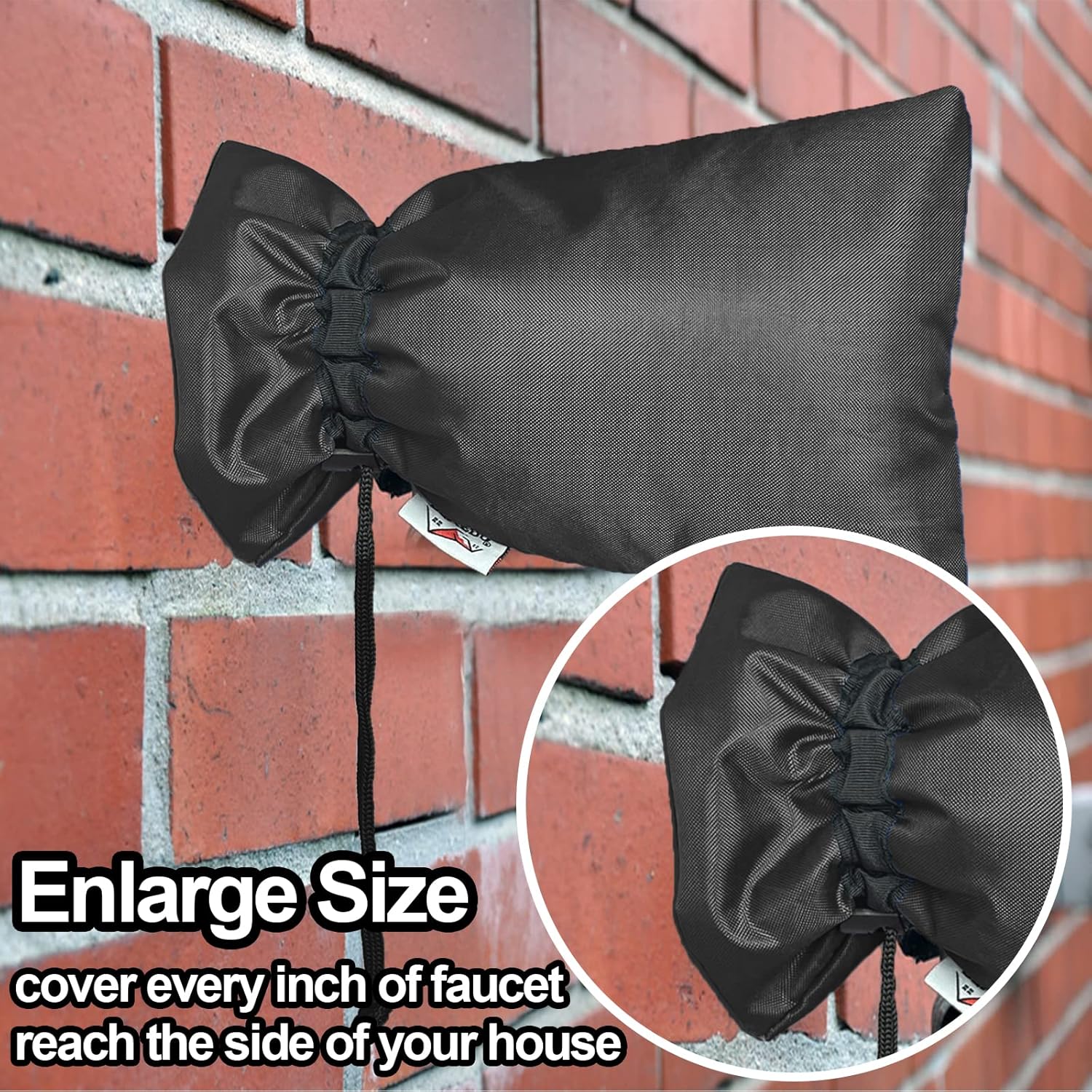 Enlarge – Cubierta de grifo para exteriores para protección contra la congelación en invierno, 3M Thinsulate, 10 pulgadas de alto x 6.3 pulgadas de
