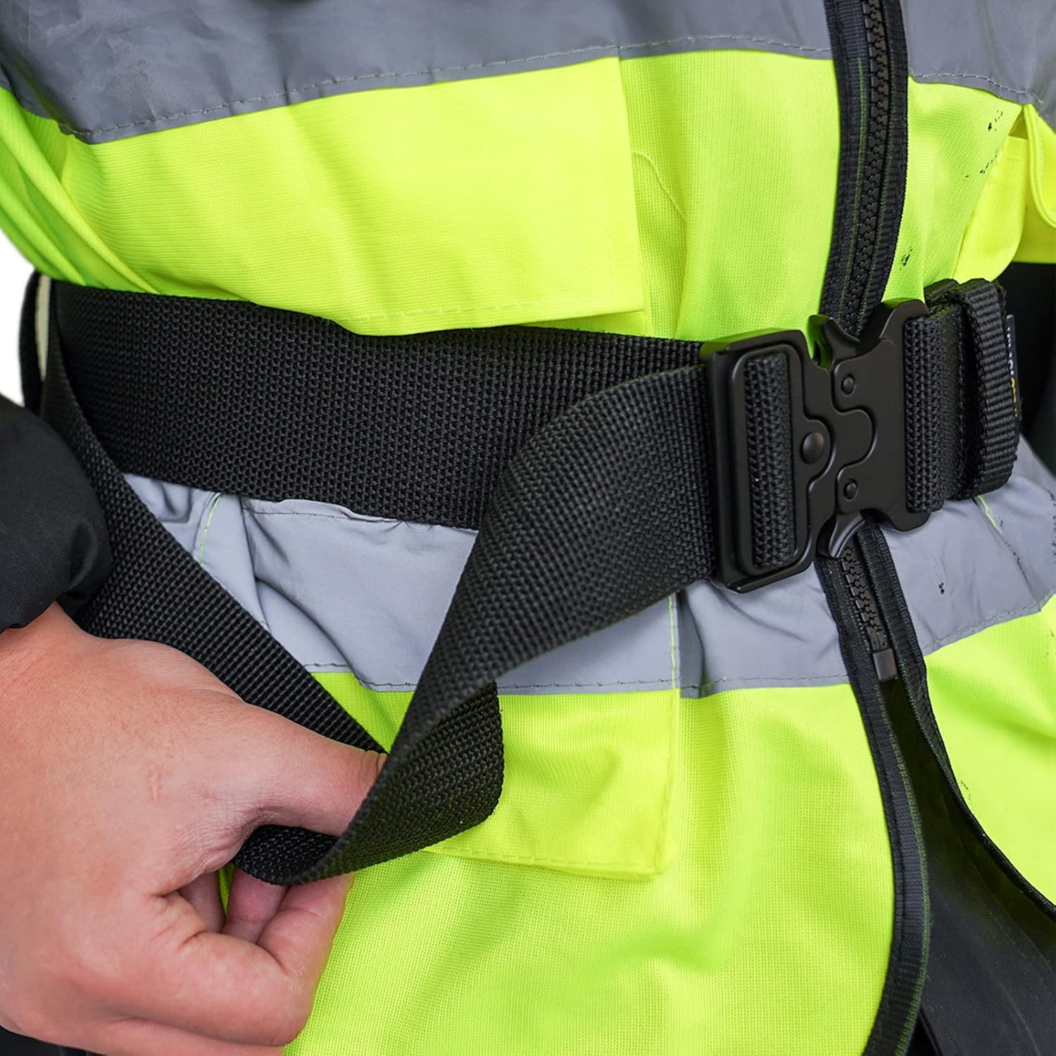 KUNN Cinturón de trabajo de 2 pulgadas de ancho con hebilla de liberación rápida, resistente, multiusos, cinturones para hombre