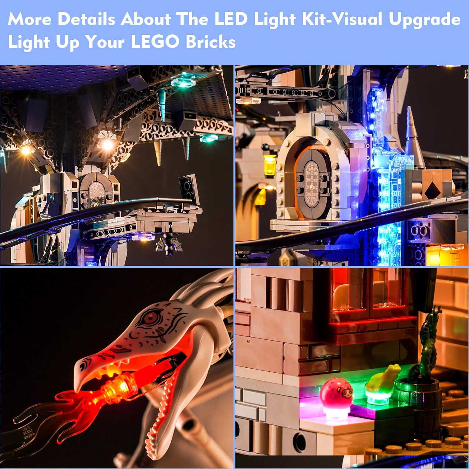 Kit de luces LED para Lego Gringotts Wizarding Bank Edición Coleccionista 76417, accesorios de iluminación creativa compatibles con Lego 76417 Juego