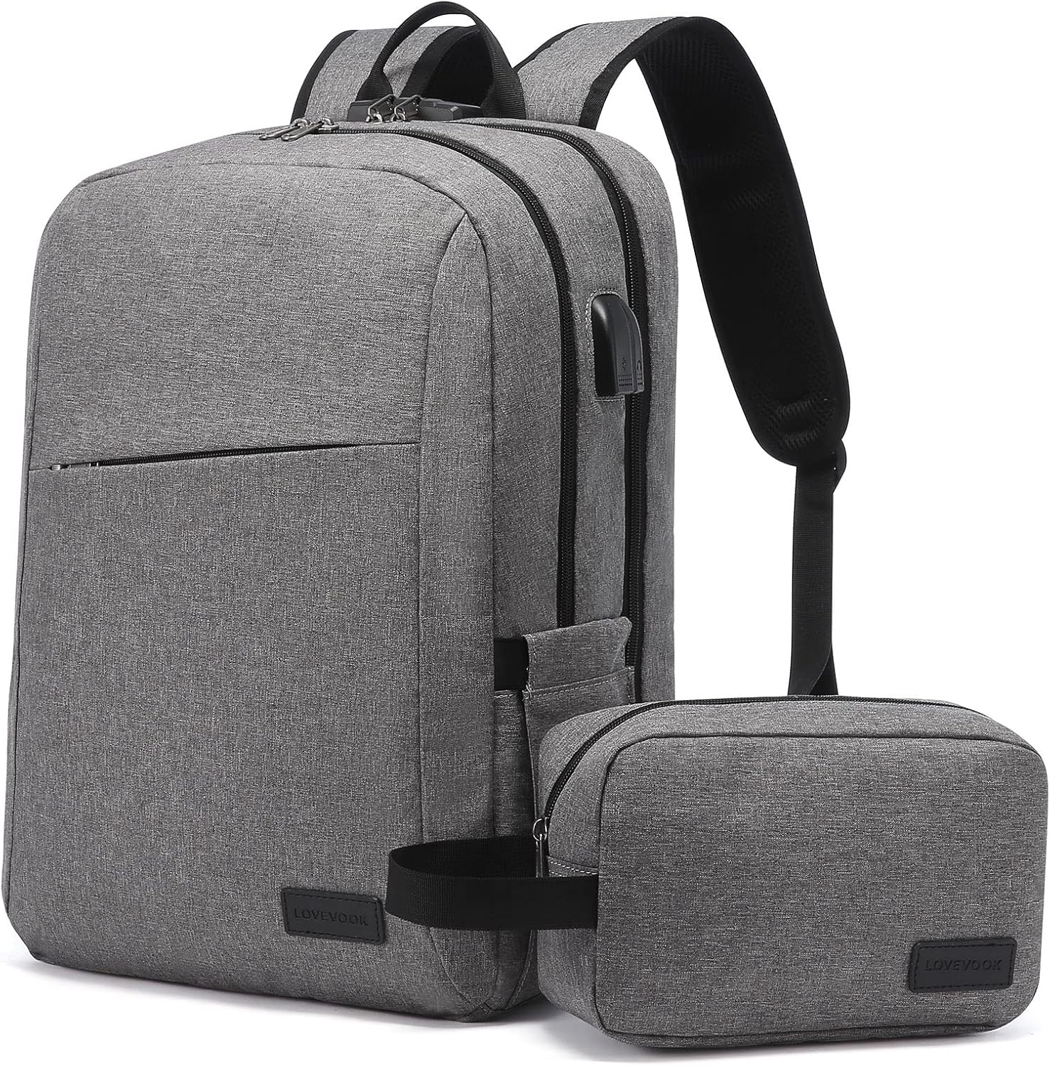 LOVEVOOK Mochila para computadora portátil para mujer, mochila de trabajo de viaje TSA antirrobo, mochila para computadora de negocios de 17