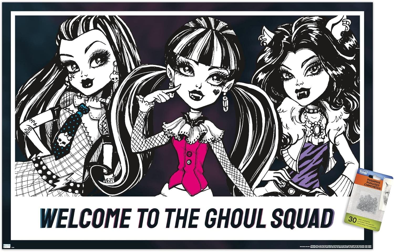 Mattel Monster High – Póster de pared con chinchetas