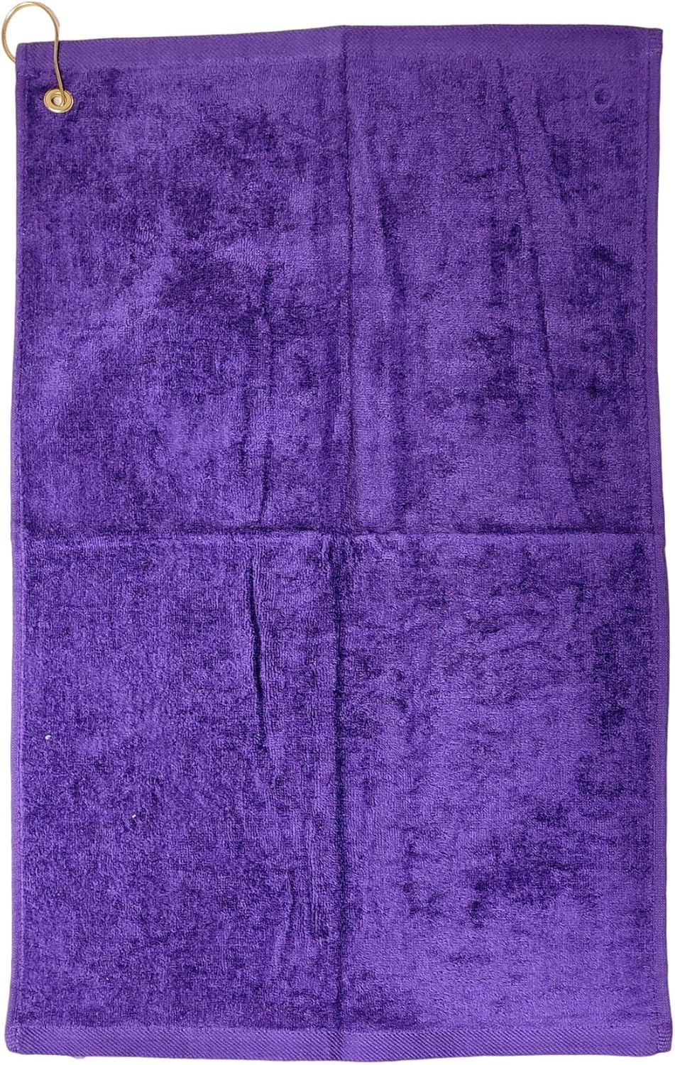 101 BEACH Personalizado con monograma bordado o nombre toalla de golf con clip (morado)