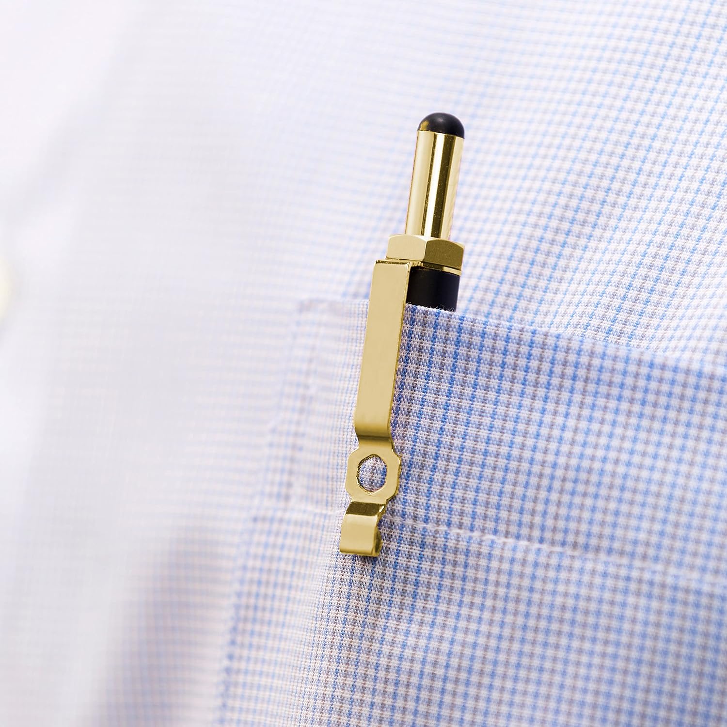 Westcott 17314 Cuchillo retráctil estilo bolígrafo CarboTitanium Bonded, color dorado