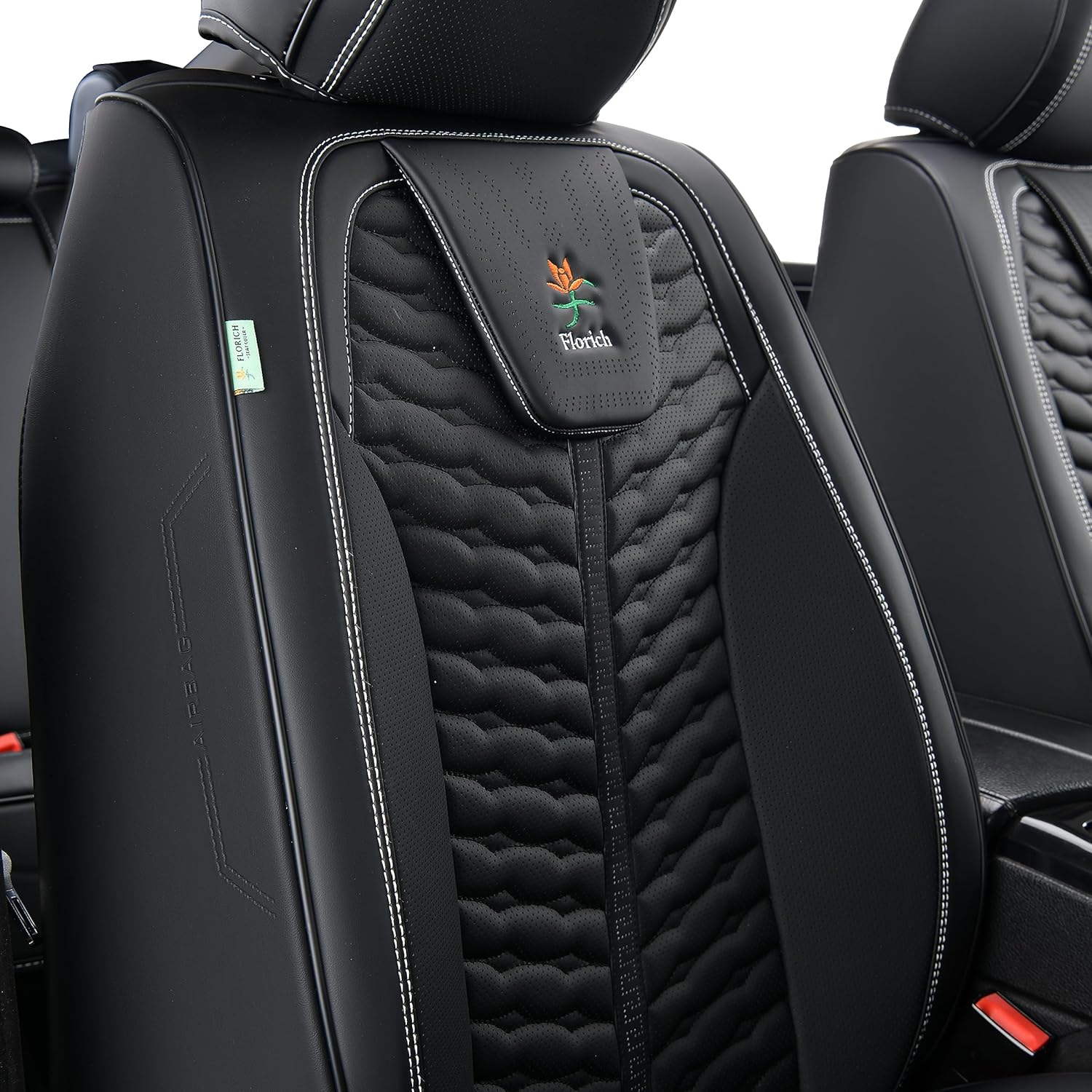 Fundas de asiento delantero, fundas de asiento de cuero, fundas universales para asiento de automóvil, 2 unidades, protector de asiento de automóvil