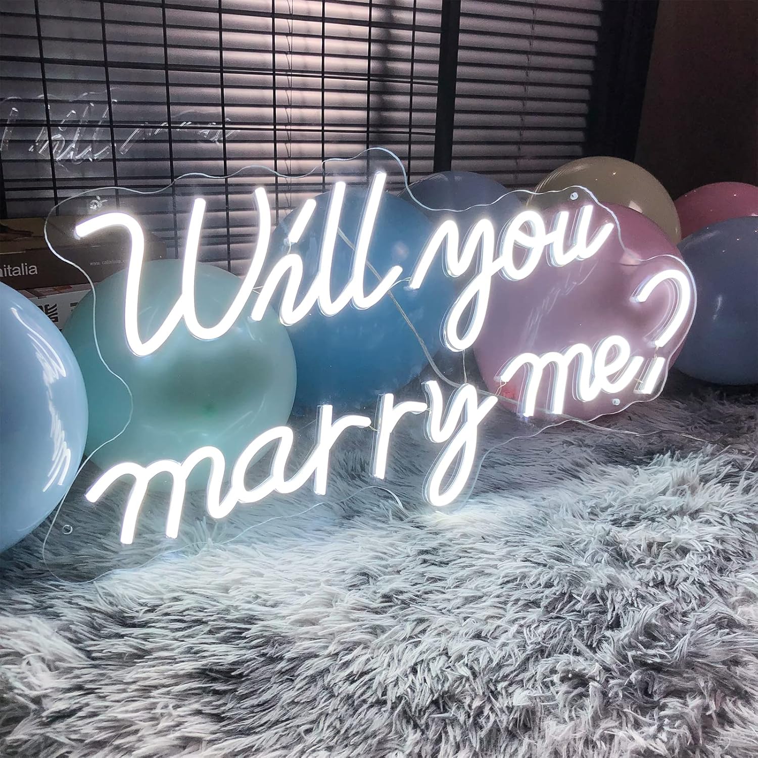 Letrero de neón personalizado para boda, con texto en inglés “Will You Marry Me”, letreros LED para decoración de pared de dormitorio, para