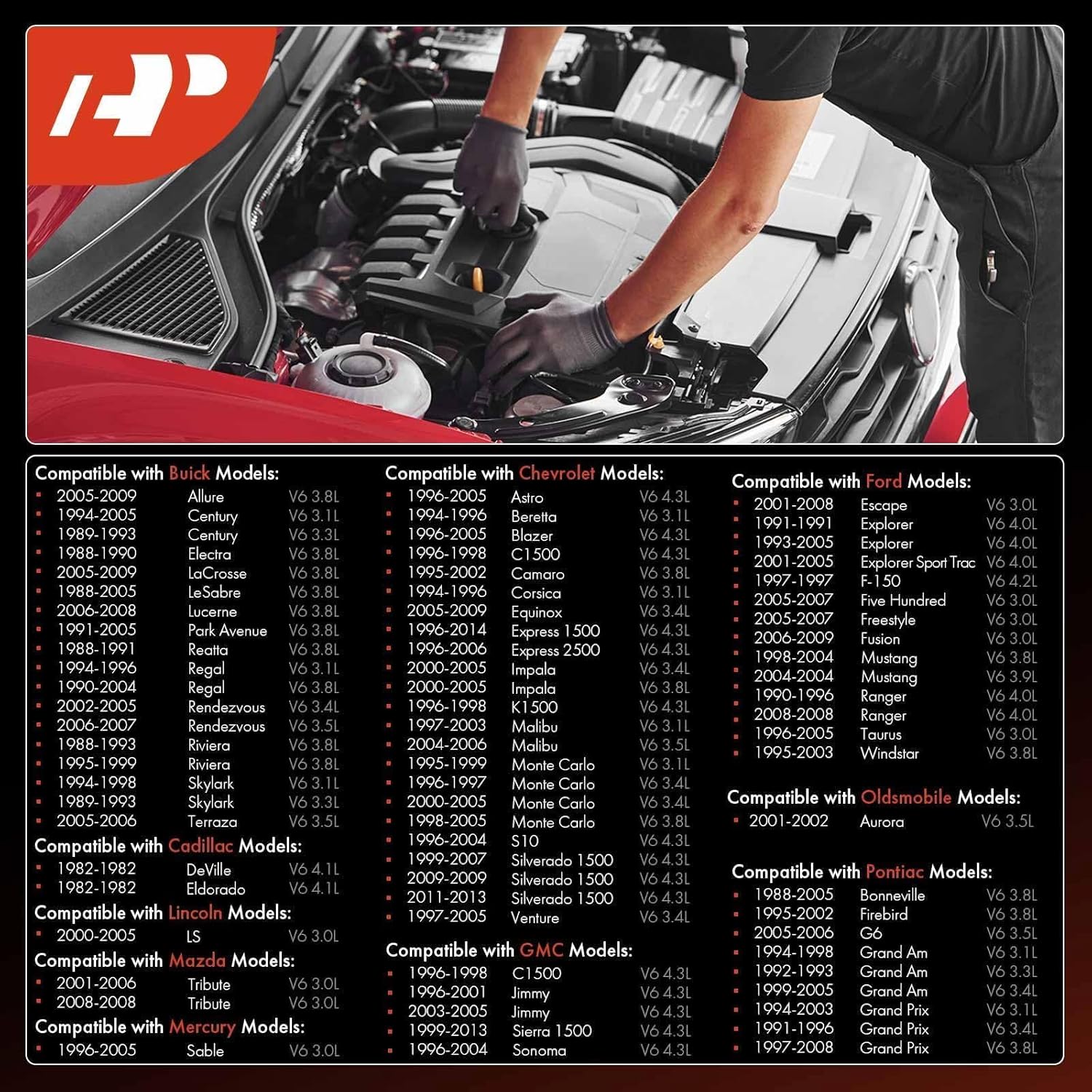 A-Premium 6 bujías de platino iridio compatibles con vehículos Buick, Chevrolet, Ford, GMC y Mazda, Regal, Equinox, Impala, Ranger, Sierra, Tribute