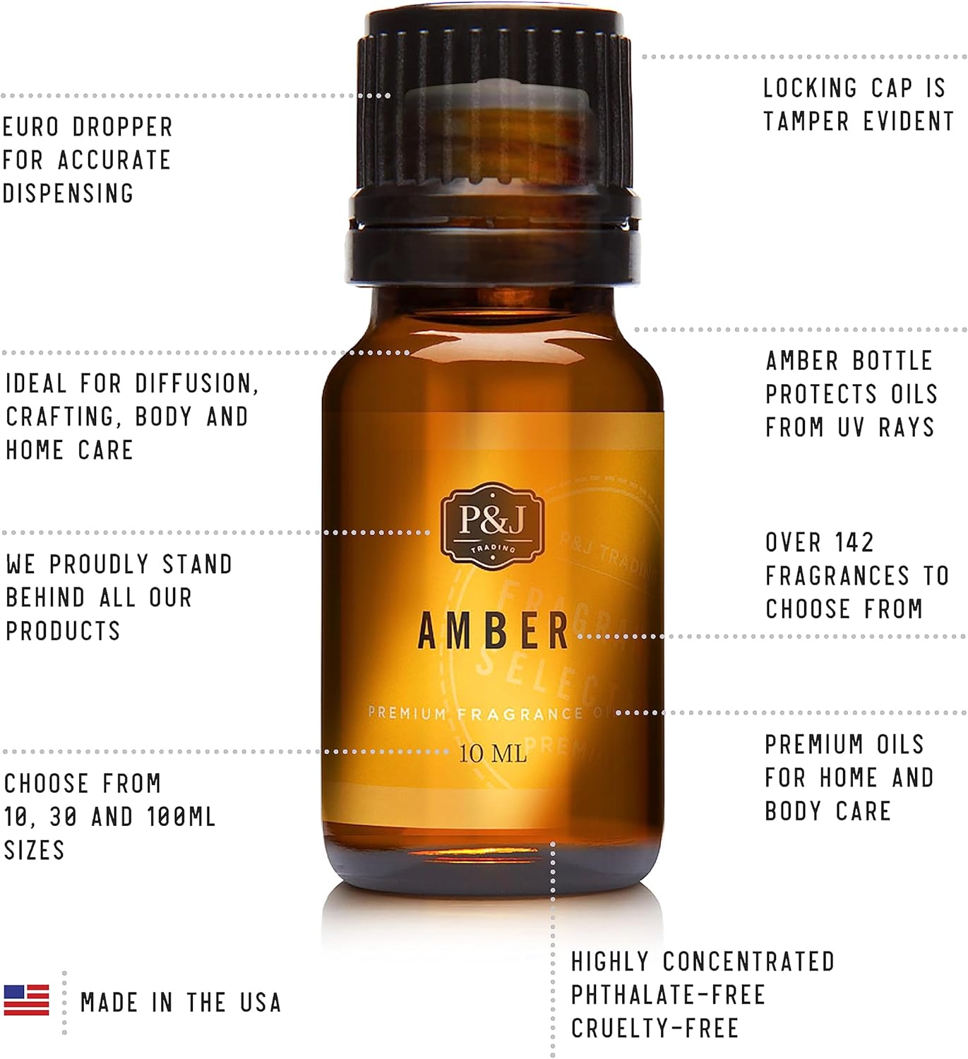 P&J Trading – Aceite perfumado de glicina 3.4 fl oz – Aceite de fragancia para hacer velas, fabricación de jabón, aceite difusor