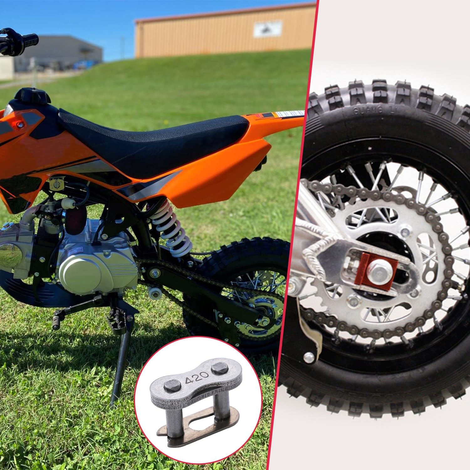 KAMIER 420 Chain Master Connect Link Breaker para Coleman CT200U BT200X Baja 196 212cc Mini Bike Go Kart TaoTao Coolster Ice Bear Suzuki SSR TTR CRF