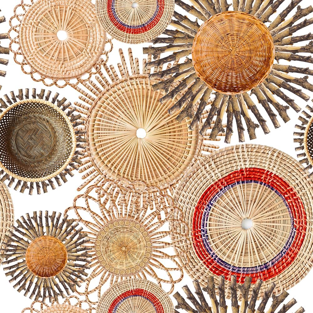 Canastas bohemias para decoración de pared, papel tapiz autoadhesivo extraíble, fácil de despegar, papel de contacto, para dormitorio, gabinete,
