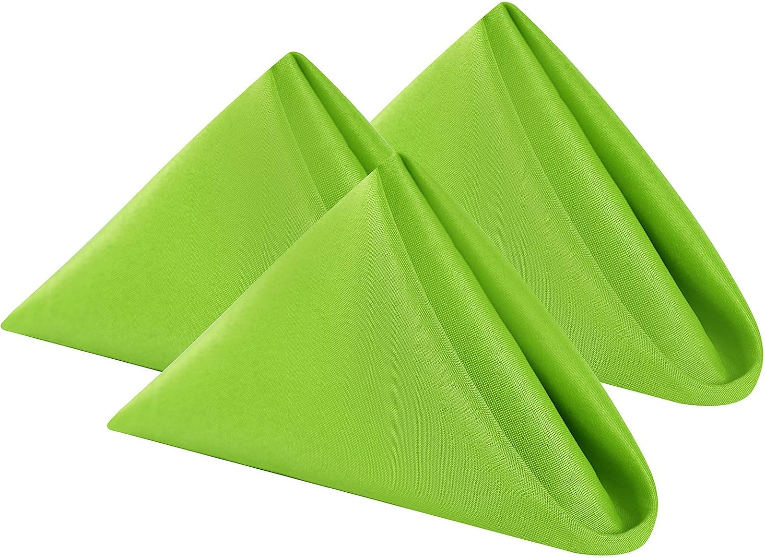 Cupuamon Servilletas de tela de 20 x 20 pulgadas, lavables de poliéster, servilletas de mesa suaves para bodas, fiestas, cenas, banquetes (verde