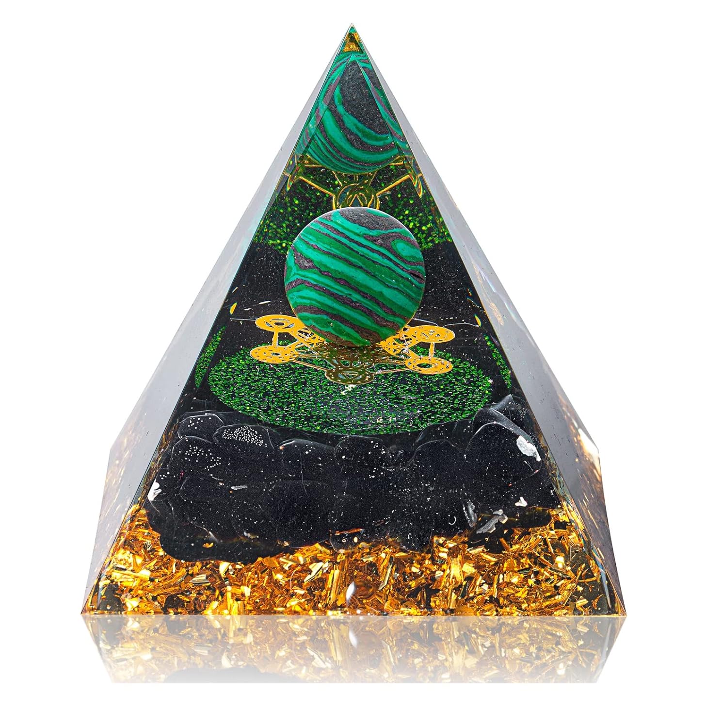 Orgone Pyramid Crystal Healing Stone Energy Generator Healing Crystals Chakra Crystal Healing Meditation Crystal Sphere Orgonite Crystal Pyramid