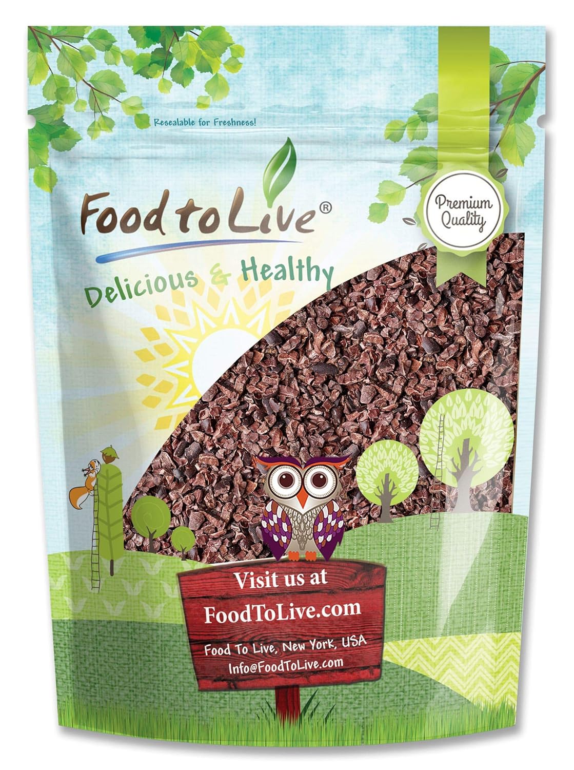 Food to Live Plumas de cacao, 4 libras, crudas, sin azúcar, kosher, veganas, aptas para dieta cetogénica y paleo, hechas de granos de cacao ricos en