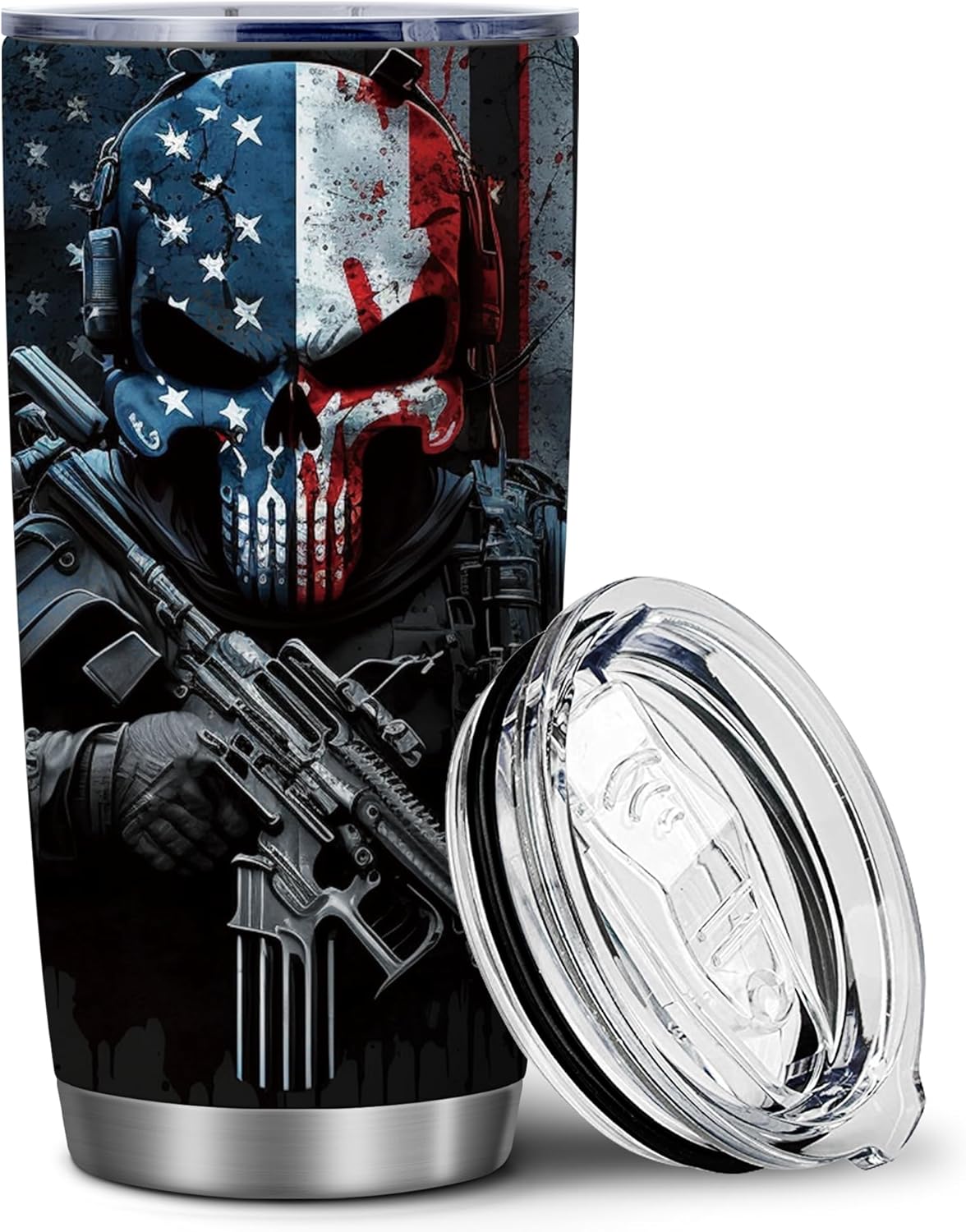 2nd Amendment – Botella de agua de acero inoxidable de 20 onzas con tapa, divertida taza de café de viaje, regalos divertidos para mujeres y hombres