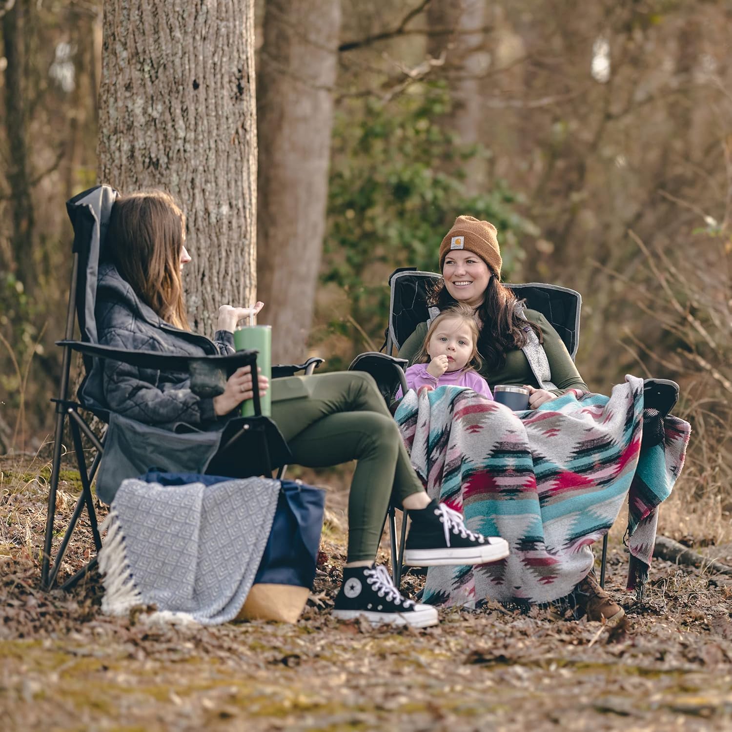 SUNNYFEEL Silla de campamento extragrande XL, sillas de campamento plegables para adultos, resistente, grande, alta, 500 libras, silla de césped