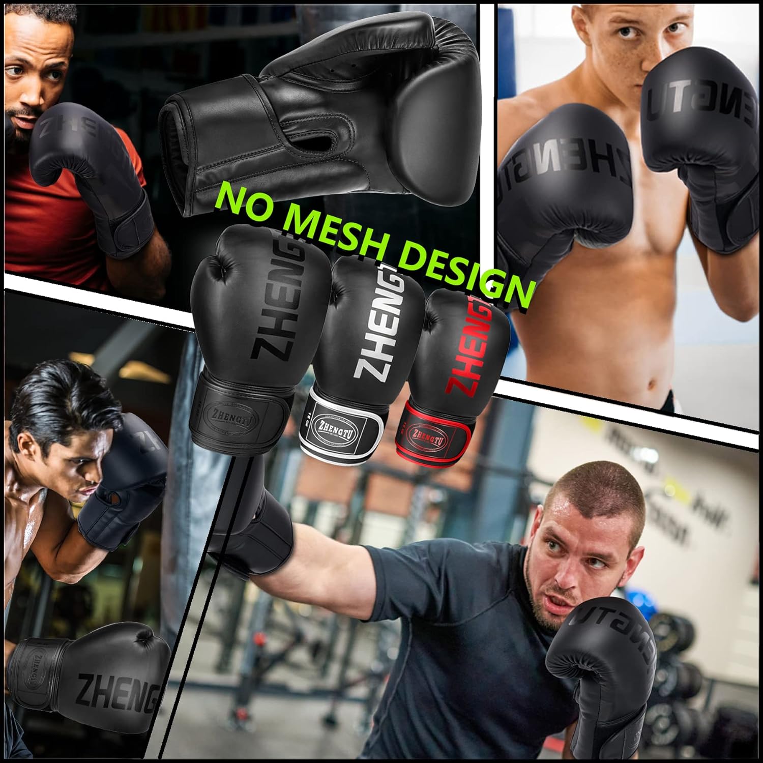 Guantes de boxeo para hombres y mujeres, guantes de kickboxing, guantes de entrenamiento de boxeo, guantes de combate de entrenamiento de boxeo,