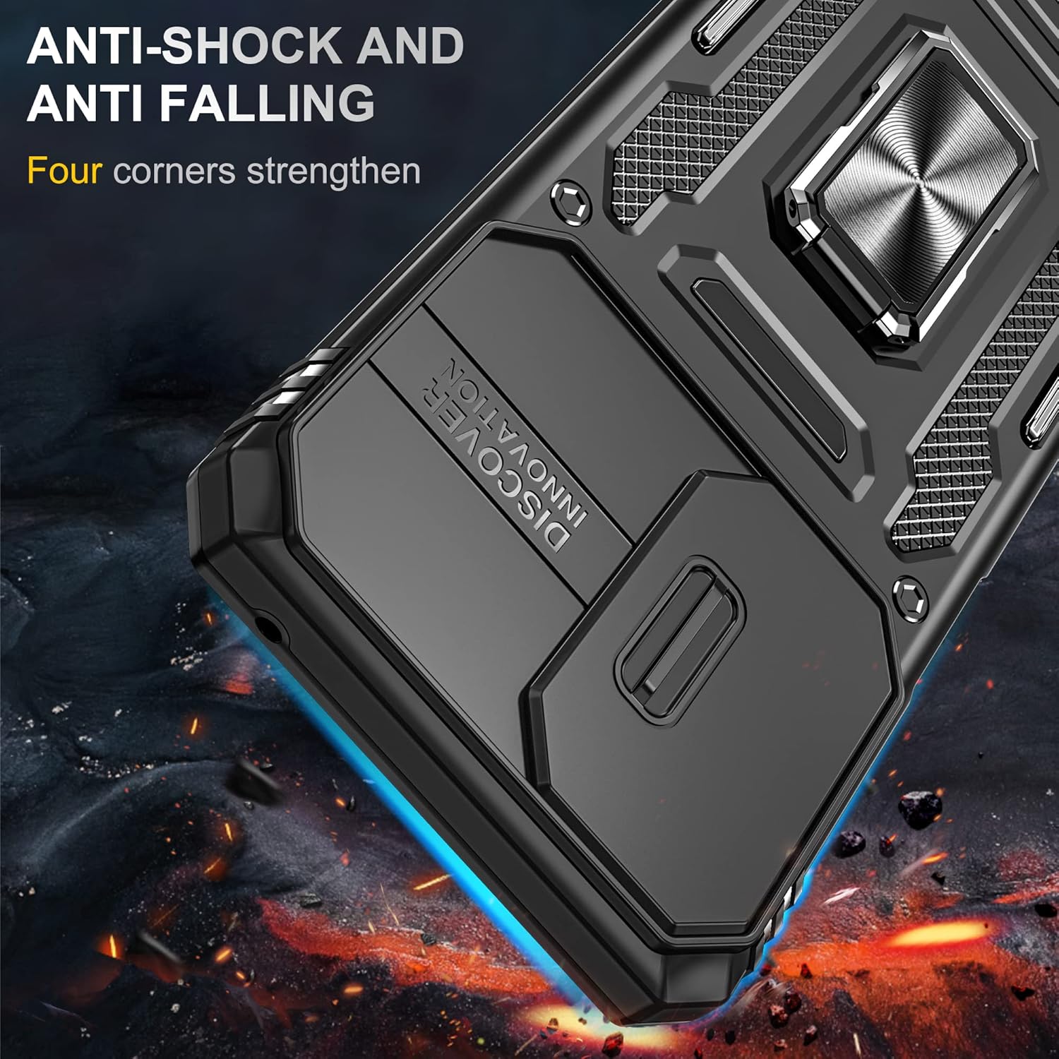 Asuwish Funda para teléfono Motorola Moto G Stylus 5G 2022 con protector de pantalla de vidrio templado y cubierta deslizante para cámara