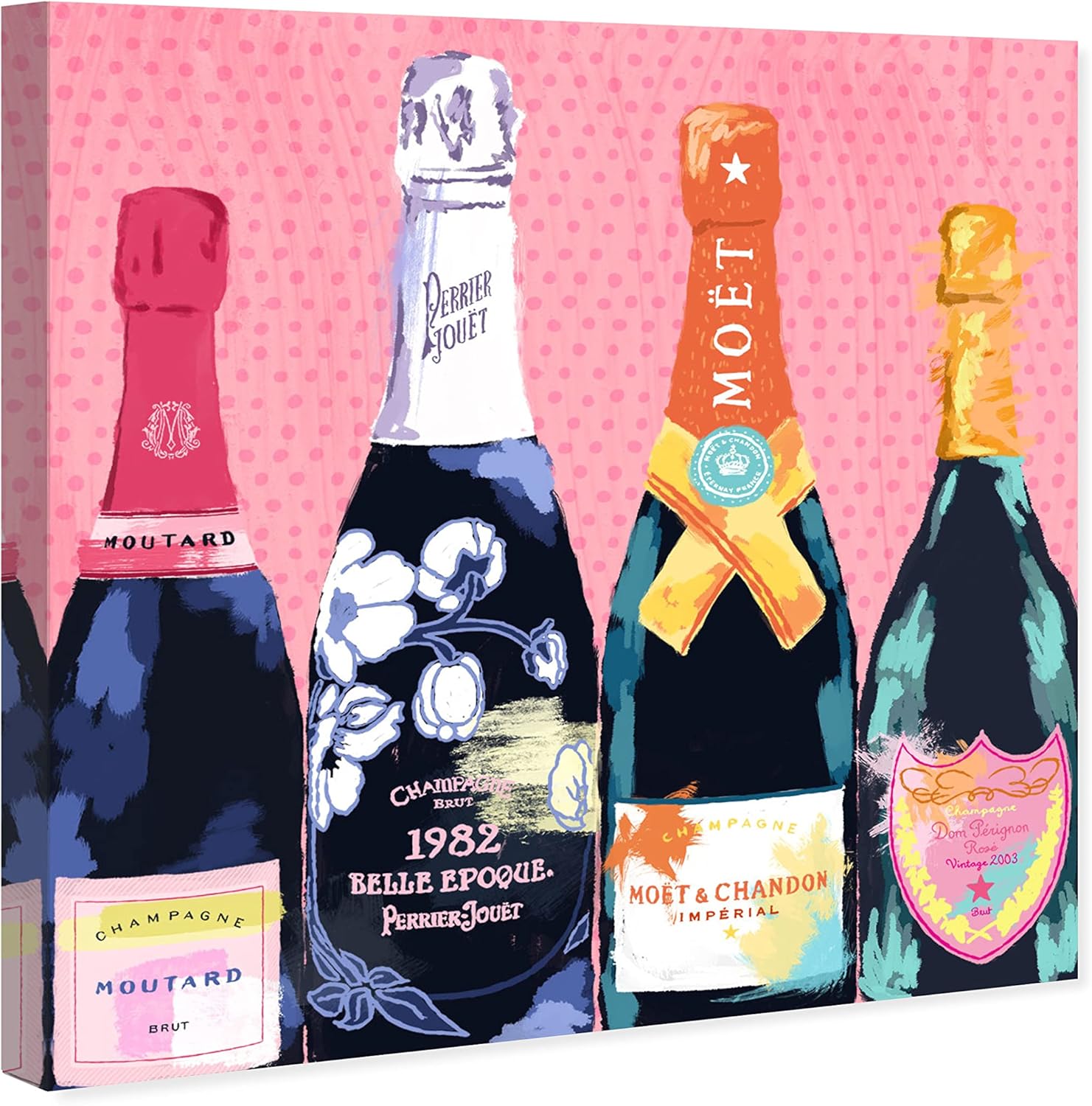The Oliver Gal Artist Co. Drinks and Spirits – Lienzo decorativo para pared, diseño de “Pass The Bottle”, decoración del hogar, 12 x 12 pulgadas,