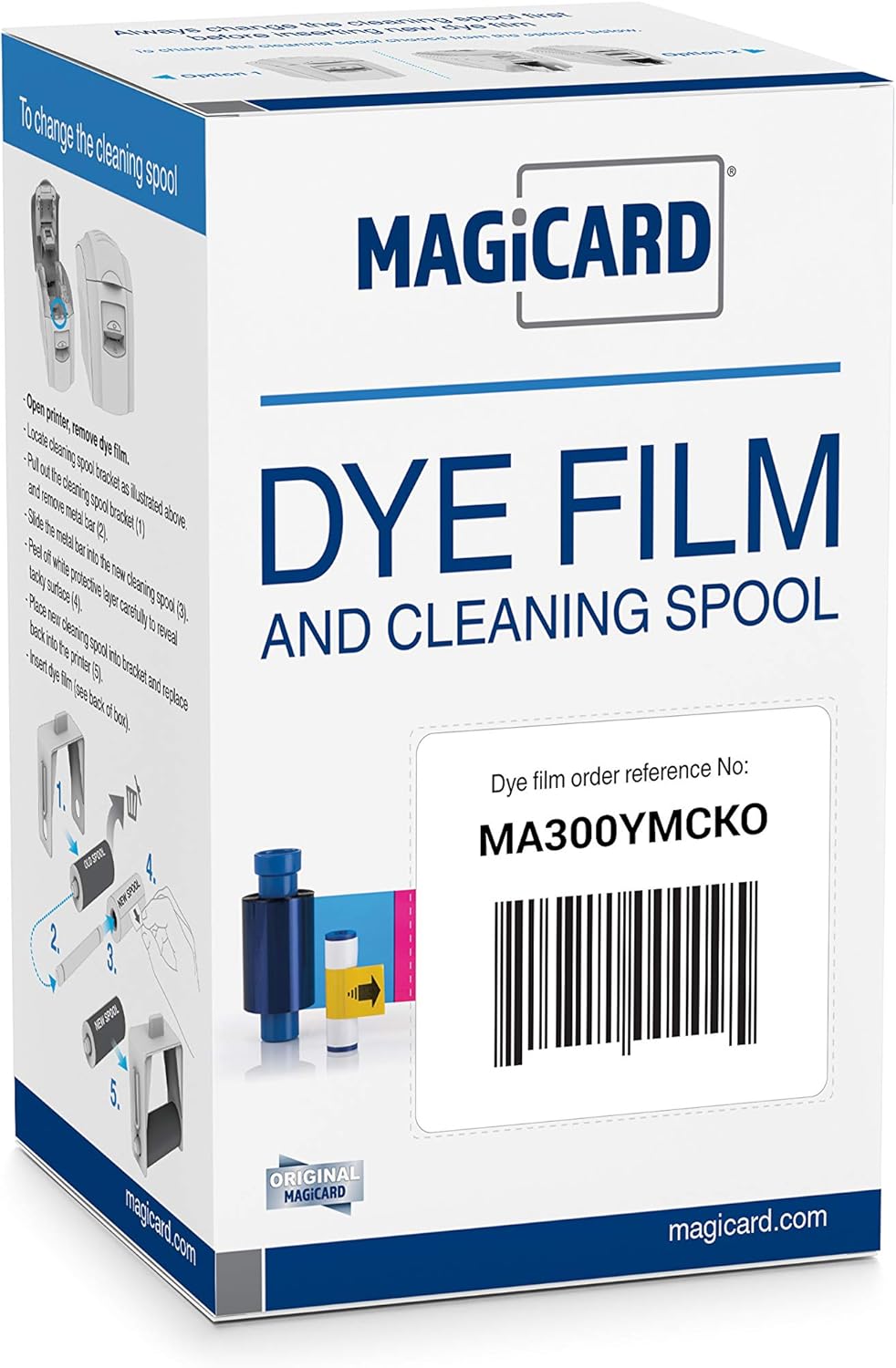 Magicard MA300YMCKO – Cinta de color para impresoras Enduro y Rio, 300 imágenesrollo