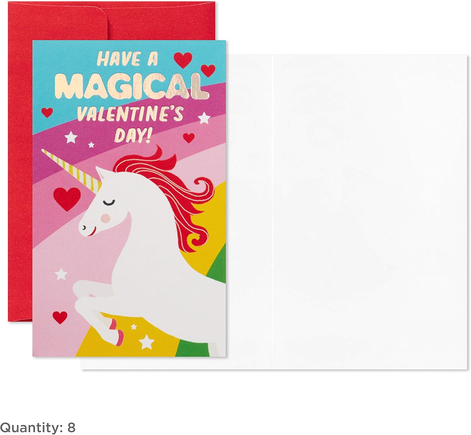 Hallmark – Mini tarjetas de San Valentín para niños, 32 tarjetas con sobres (diseños de llama, perezoso, dinosaurio, unicornio)