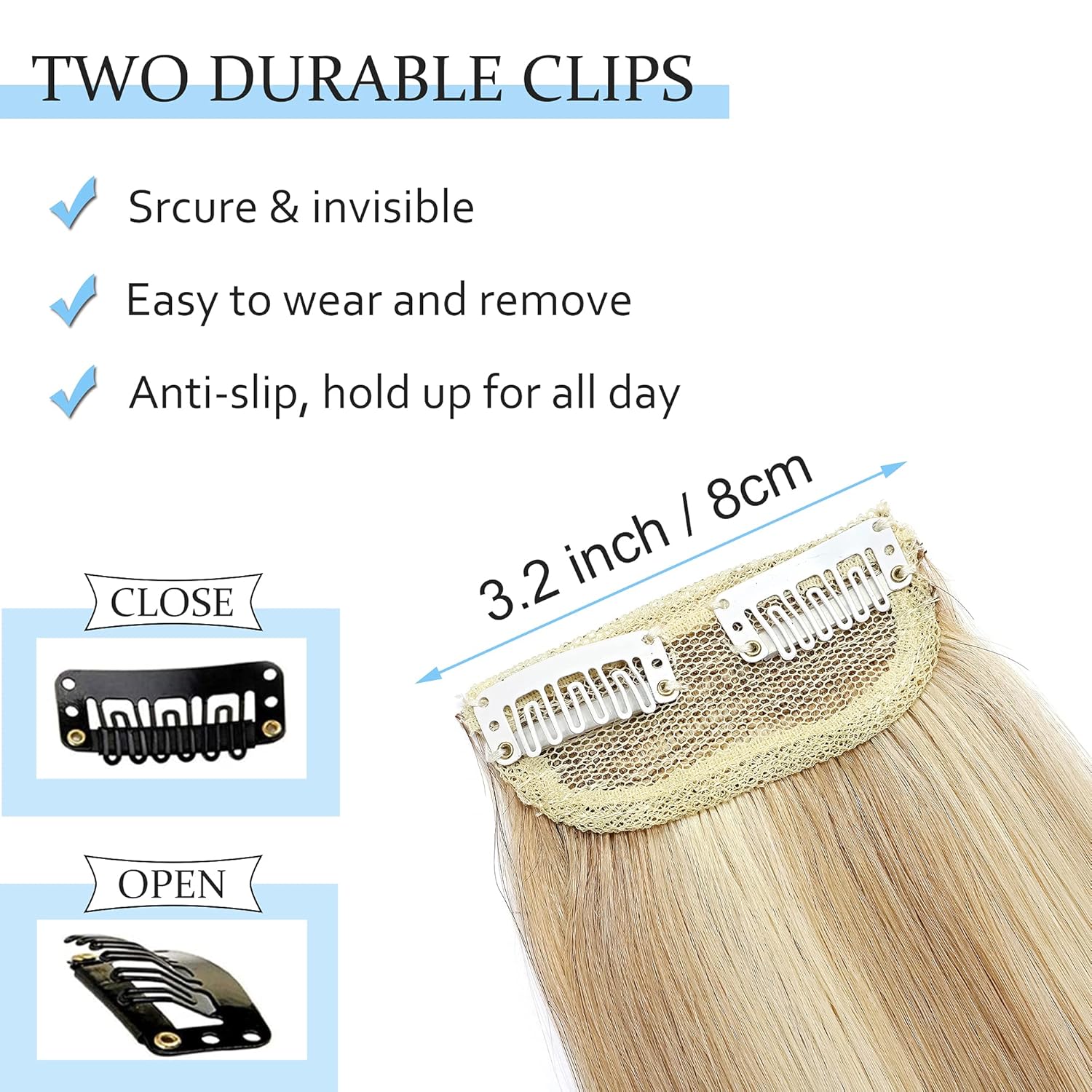 SEGO Extensiones de cabello humano corto con clip, 6 pulgadas, extensiones de cabello humano para mujeres con cabello adelgazante que añade volumen