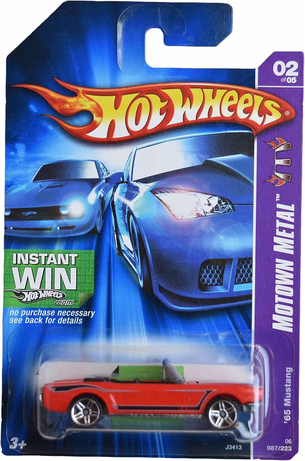 Hot Wheels Ford Mustang ’65, rojo 87223 Motown Metal 25 Instant Win