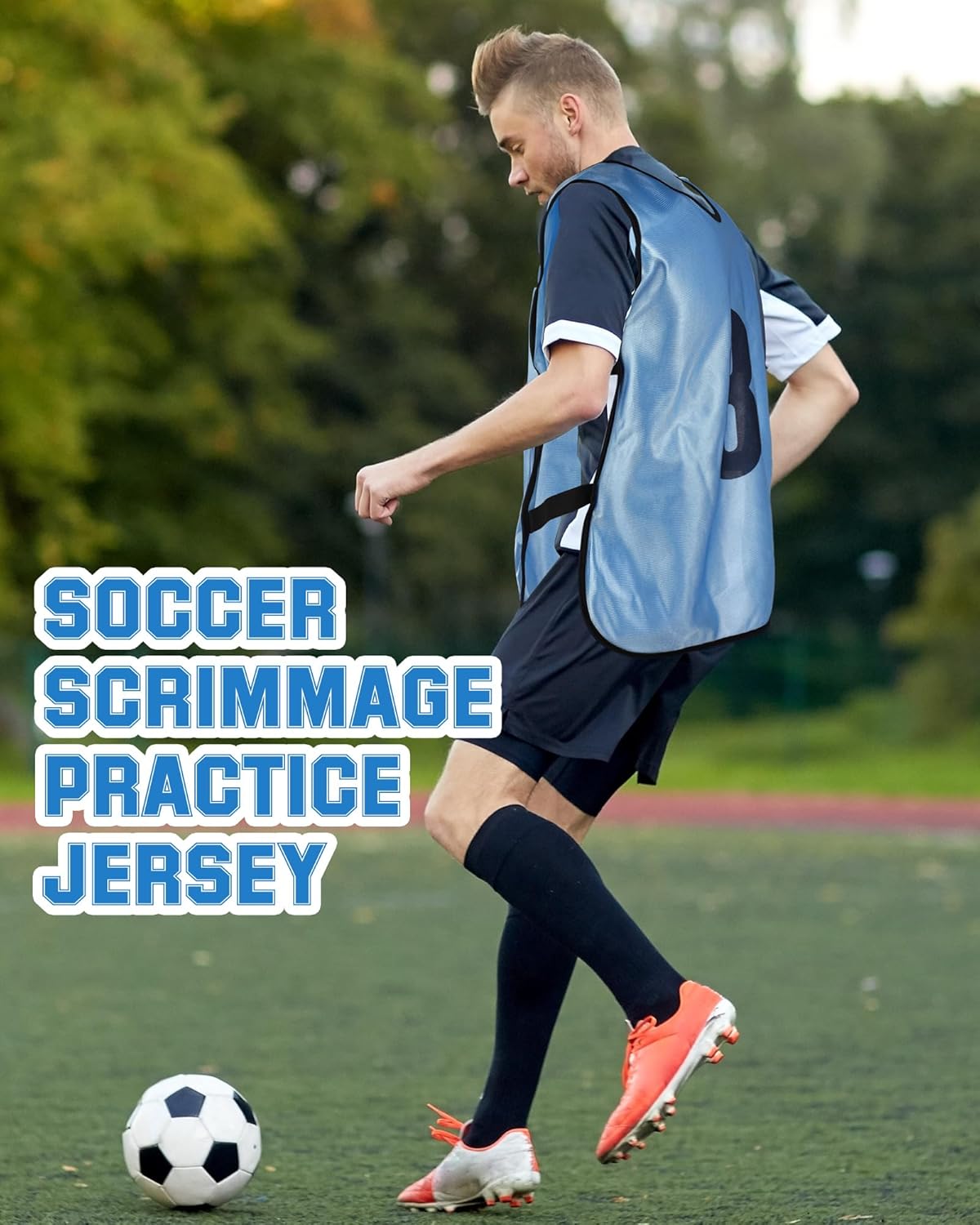48 piezas de Penny de fútbol para deportes, varios colores, chalecos de fútbol Scrimmage Team Practice Jersey para adultos y niños