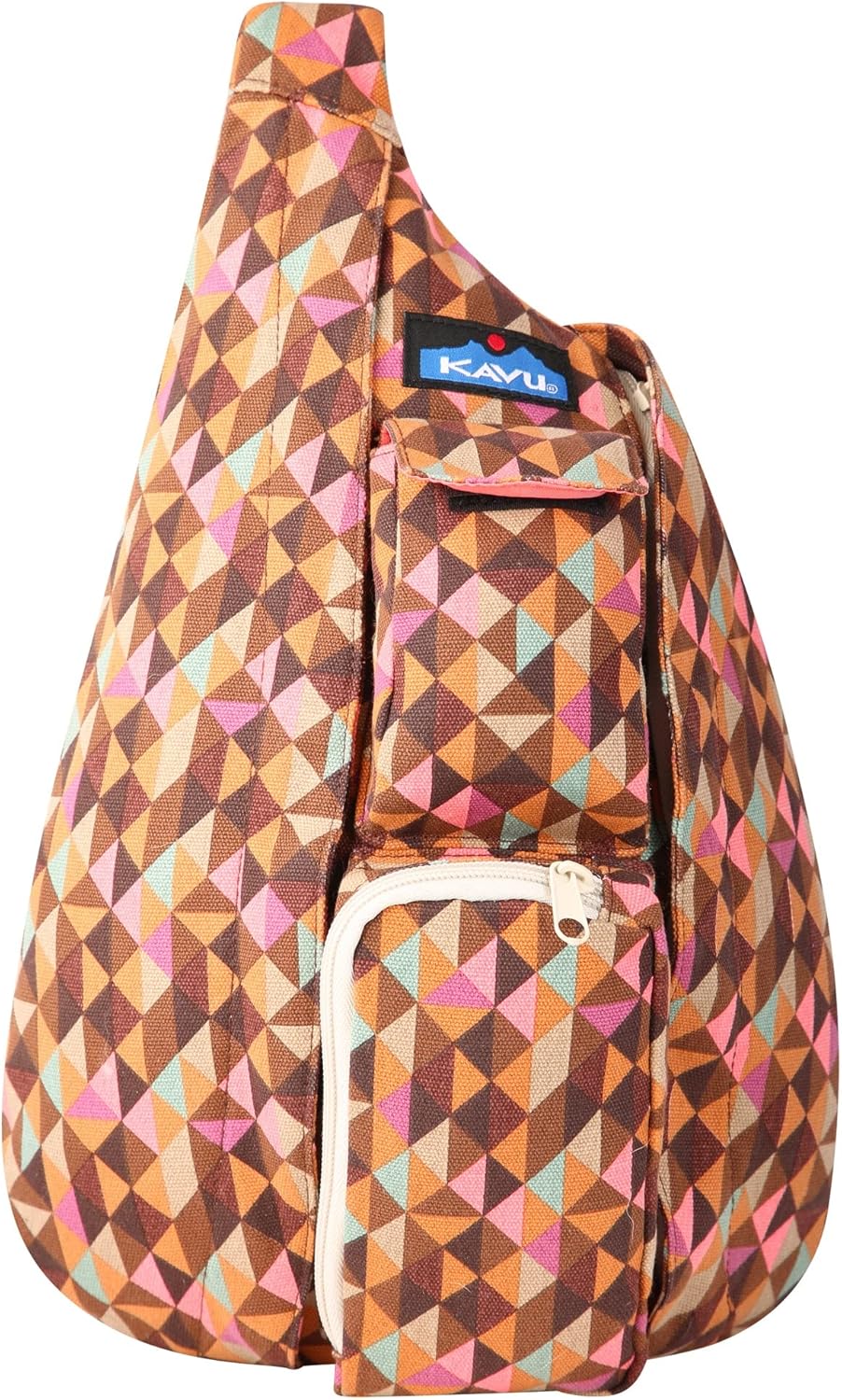 KAVU – Minibolso tipo bandolera de algodón con correa de cuerda