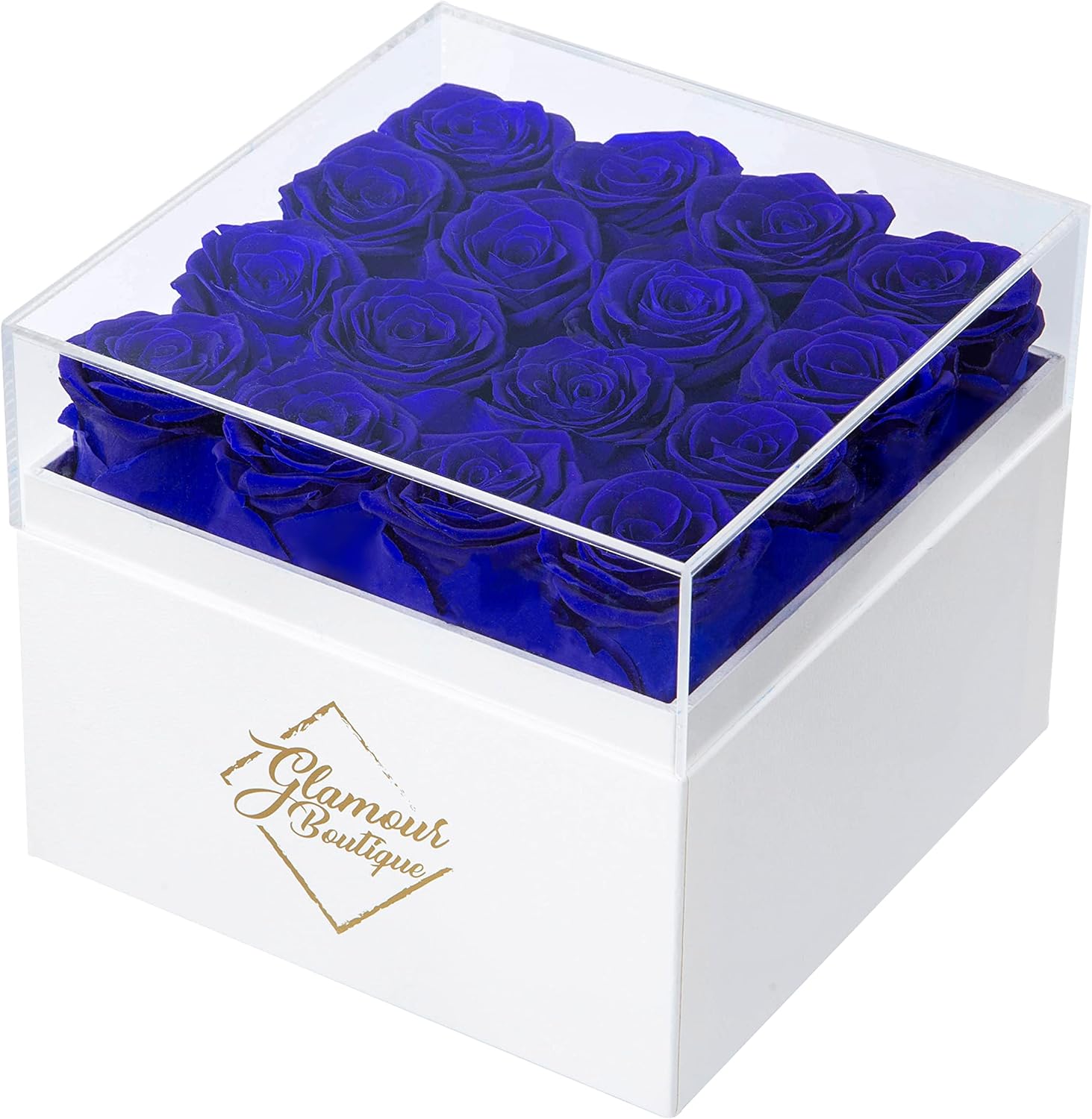 GLAMOUR BOUTIQUE Rosas preservadas en una caja, regalos del día de San Valentín para ella y mamá, decoración de 16 piezas de rosas para regalo de