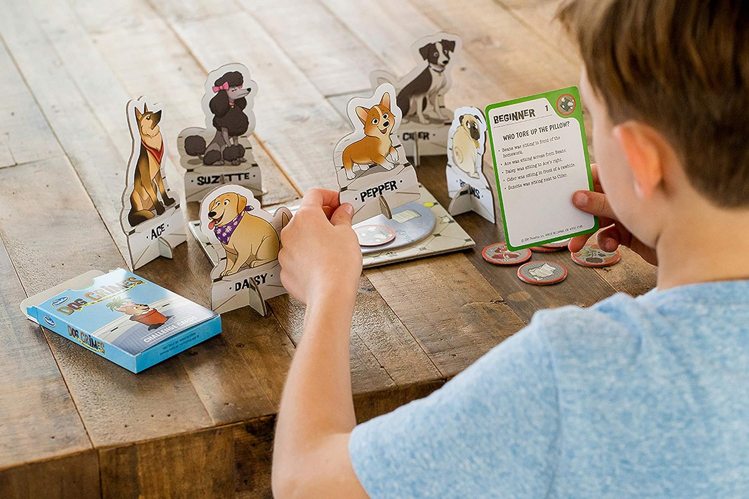 ThinkFun Crimes Juego de cerebro y rompecabezas para niños y niñas a partir de 8 años, un juego inteligente con un tema divertido y ilustraciones