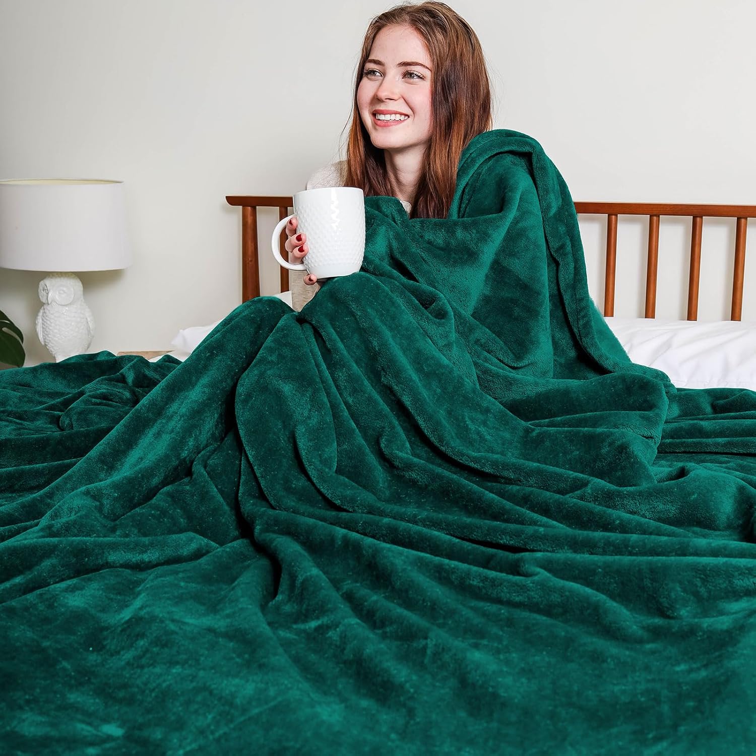 HOMFINE Manta de forro polar extragrande King de 120 x 120 pulgadas, ultra suave, acogedora, cálida, gigante de 10 x 10 pies para cama, sofá,