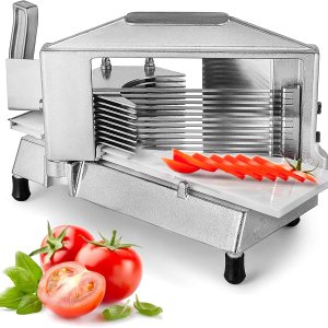 VEVOR Cortador de tomate comercial, cortador de tomate de 316 pulgadas, cortador manual de tomate con tabla de cortar integrada, cuchillas de acero VEVOR Cortador de tomate comercial, cortador de tomate de 316 pulgadas, cortador manual de tomate con tabla de cortar integrada, cuchillas de acero