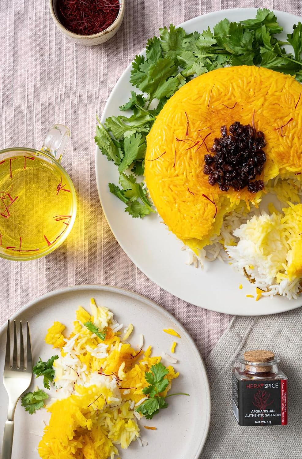 Heray Azafrán, hilos de azafrán afgano prémium (calidad Super Negin A +) Fresco puro todo rojo hilo azafrán especia para bouillabaisse risotto,