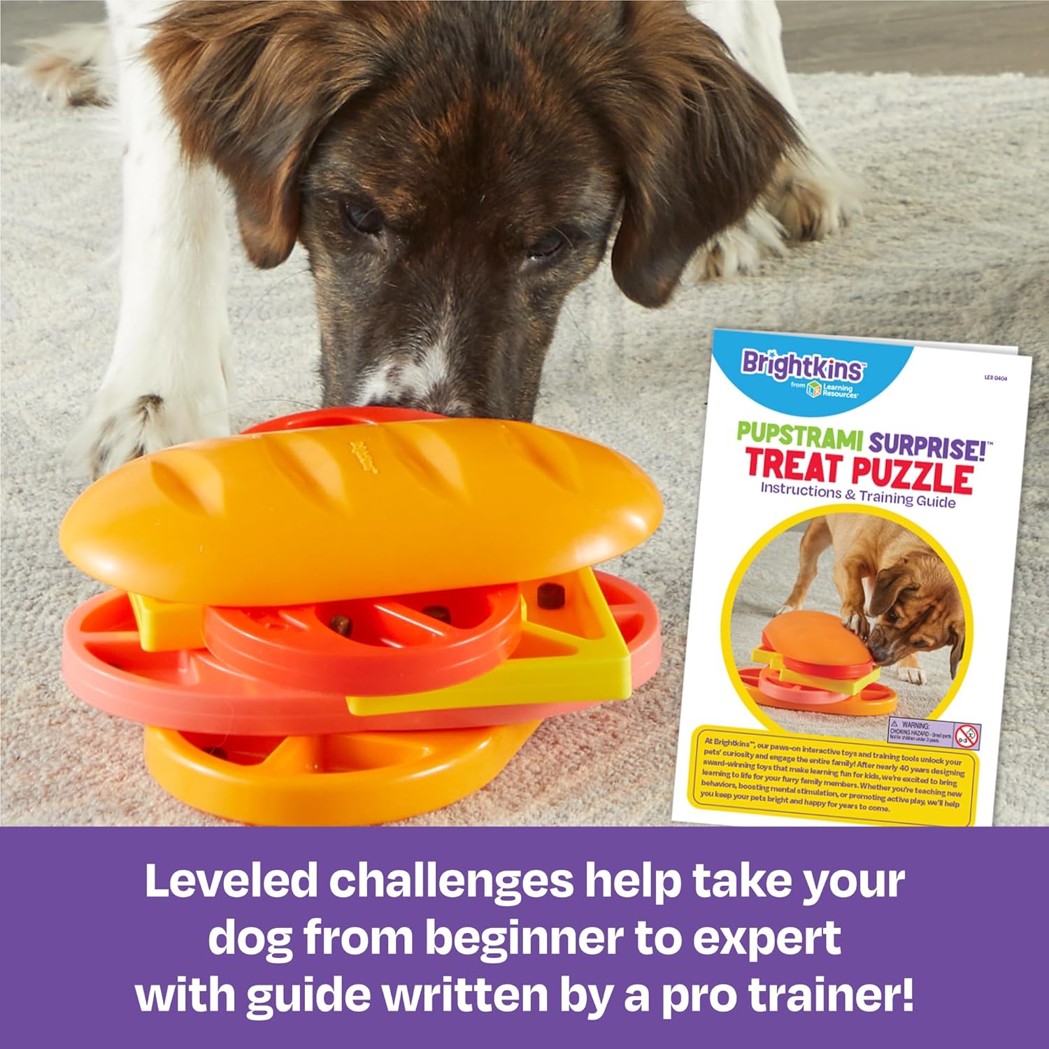Brightkins Pupstrami Surprise! Treat Puzzle – Juguetes de rompecabezas para perros, juguetes interactivos para perros, regalos para perros