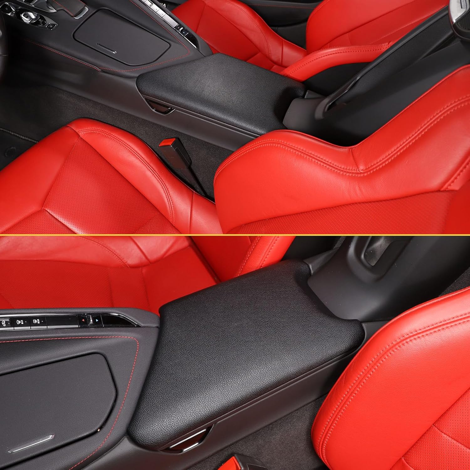 CHEAYAR Funda protectora para reposabrazos central para el interior del automóvil, funda protectora compatible con Chevrolet Corvette C8 2020-2023,