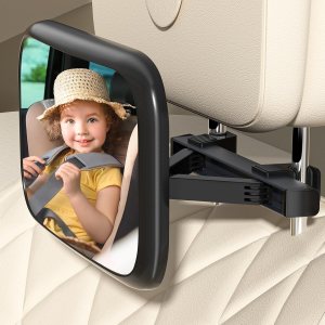 Espejo de coche para bebé, espejo de bebé mejorado para automóvil, espejo de seguridad para asiento de automóvil para bebé orientado hacia atrás con Espejo de coche para bebé, espejo de bebé mejorado para automóvil, espejo de seguridad para asiento de automóvil para bebé orientado hacia atrás con