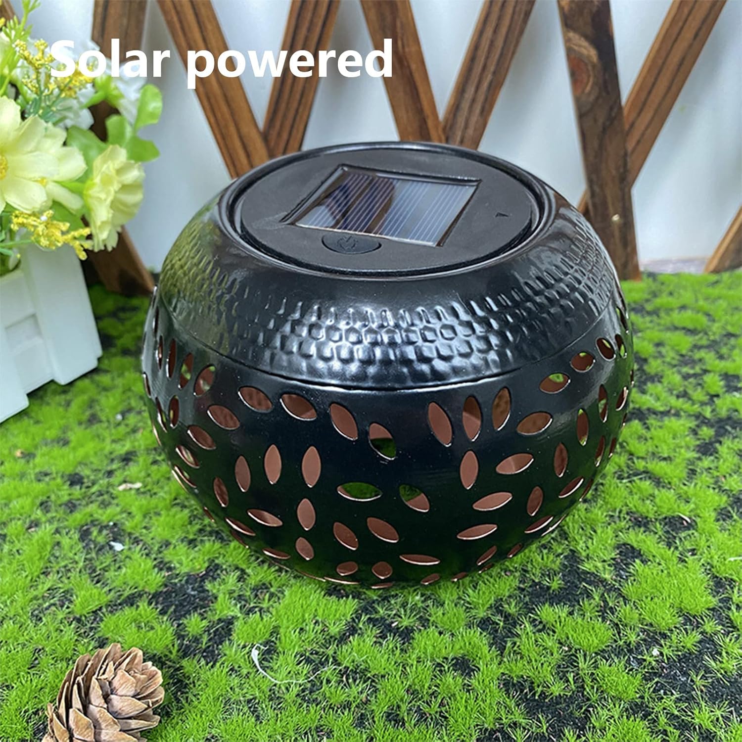 Luces solares para exteriores con llama parpadeante, luces solares de jardín, decoración de jardín, luces solares impermeables para exteriores,