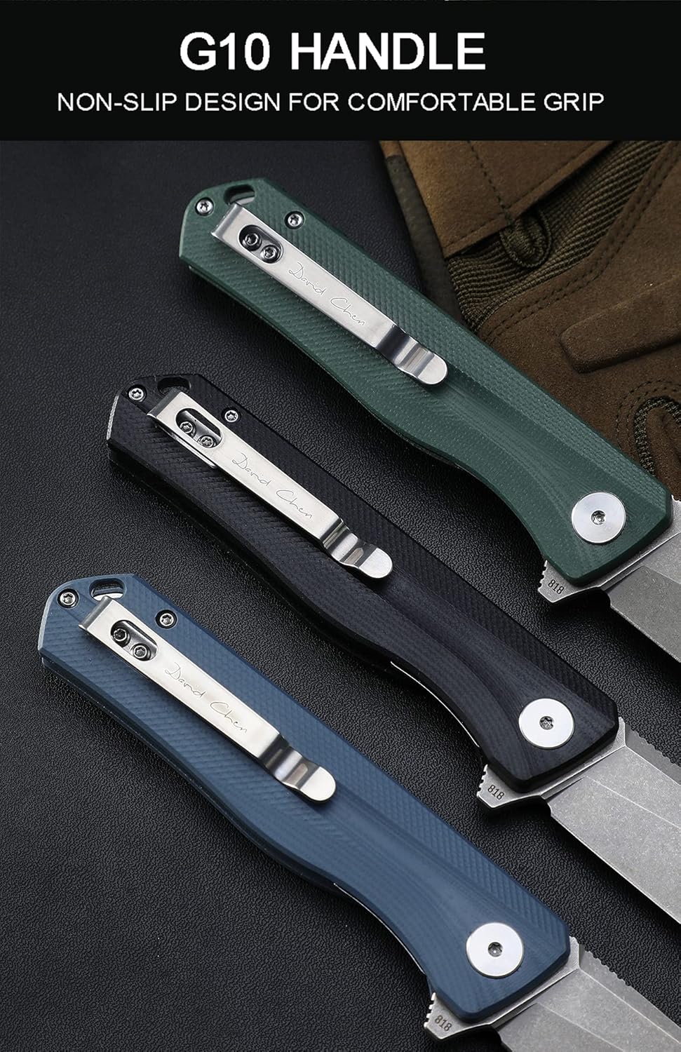 Petrified fish Mango G10 D2 hoja de acero 2CR13 forro rodamiento de bolas, cuchillo plegable, camping, caza, EDC herramienta de bolsillo PF818