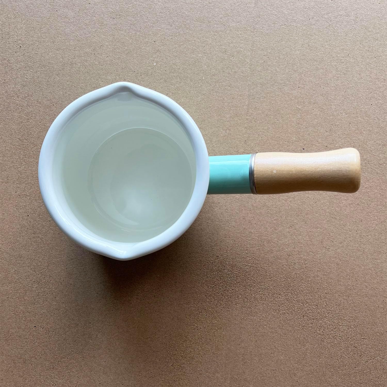 Olla de leche esmaltada, calentador de mantequilla antiadherente, mini cacerola, 4 pulgadas, 17 onzas, utensilios de cocina pequeños con mango de
