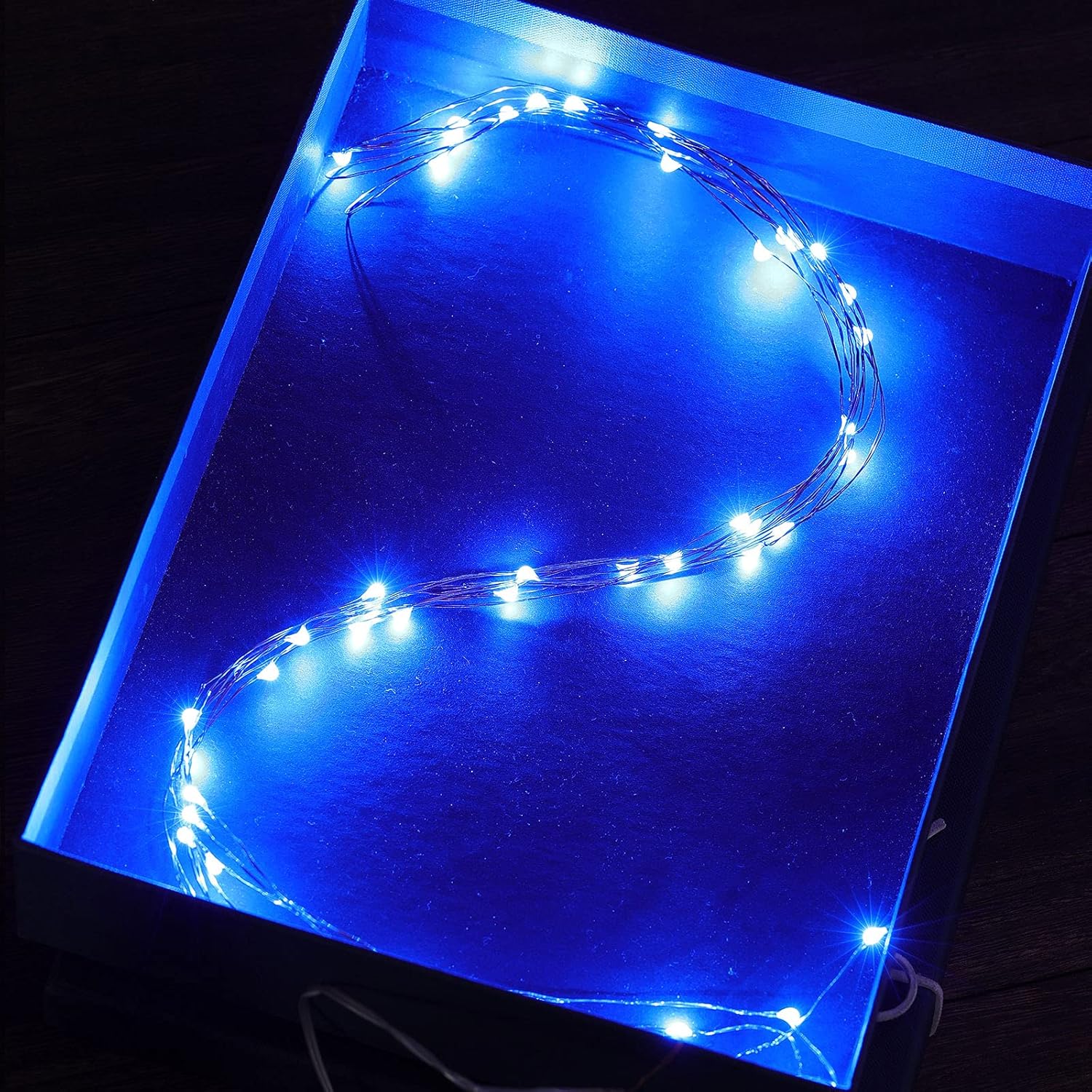 Ariceleo – Tira de luces de cobre, de pilas, mini luces para habitación, Navidad, Fiestas, Boda, centro de mesa, decoración