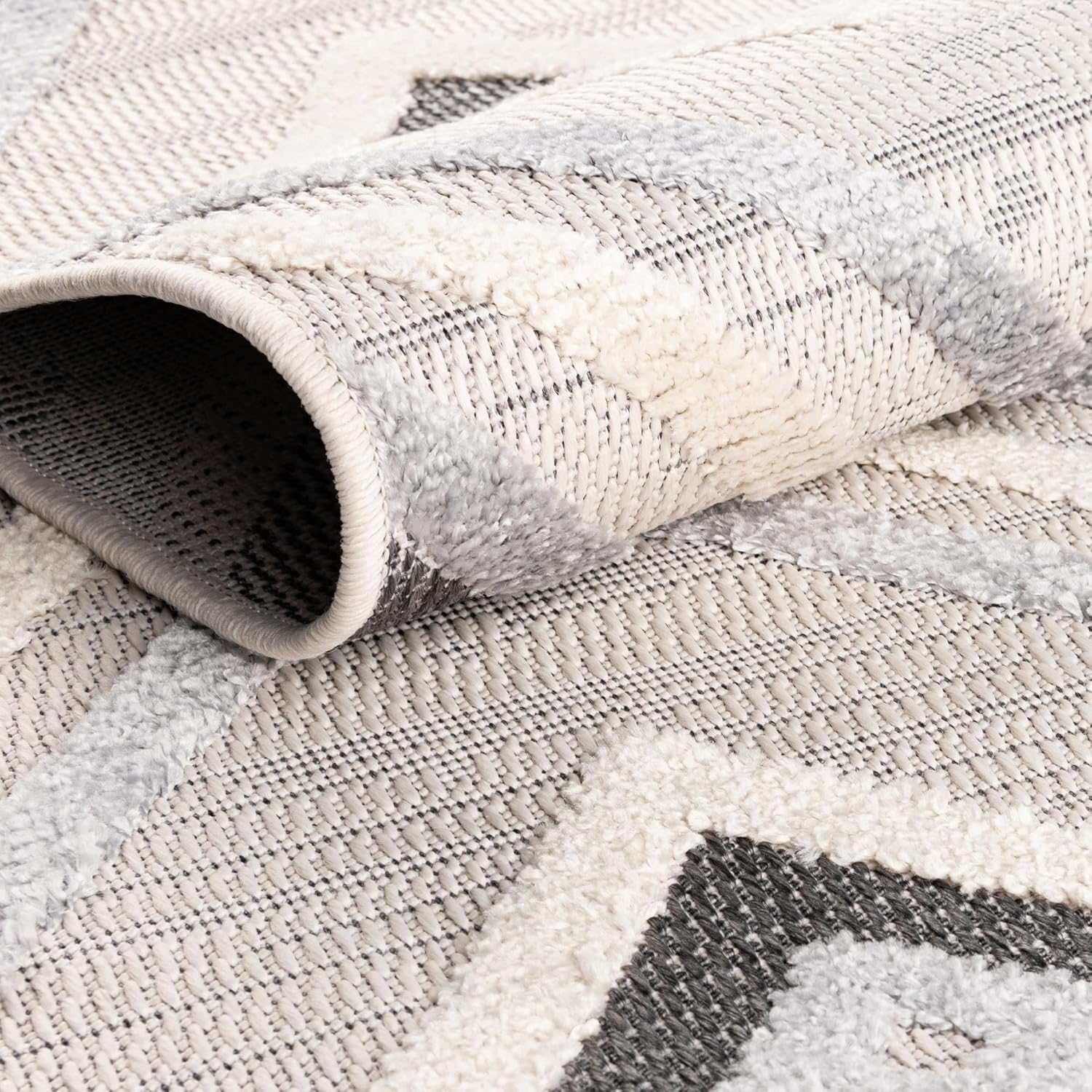 Unique Loom Arlo Collection – Alfombra de área Hannah (ovalada 5 pies 3 pulgadas x 8 pies 0 pulgadas, beige arenosogris)