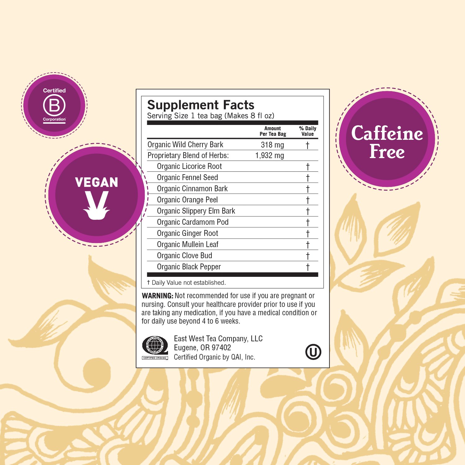 Yogi Tea Throat Comfort Tea  16 bolsas de té por paquete (4 paquetes)  Té de hierbas para garganta  Té orgánico calmante para la garganta, incluye