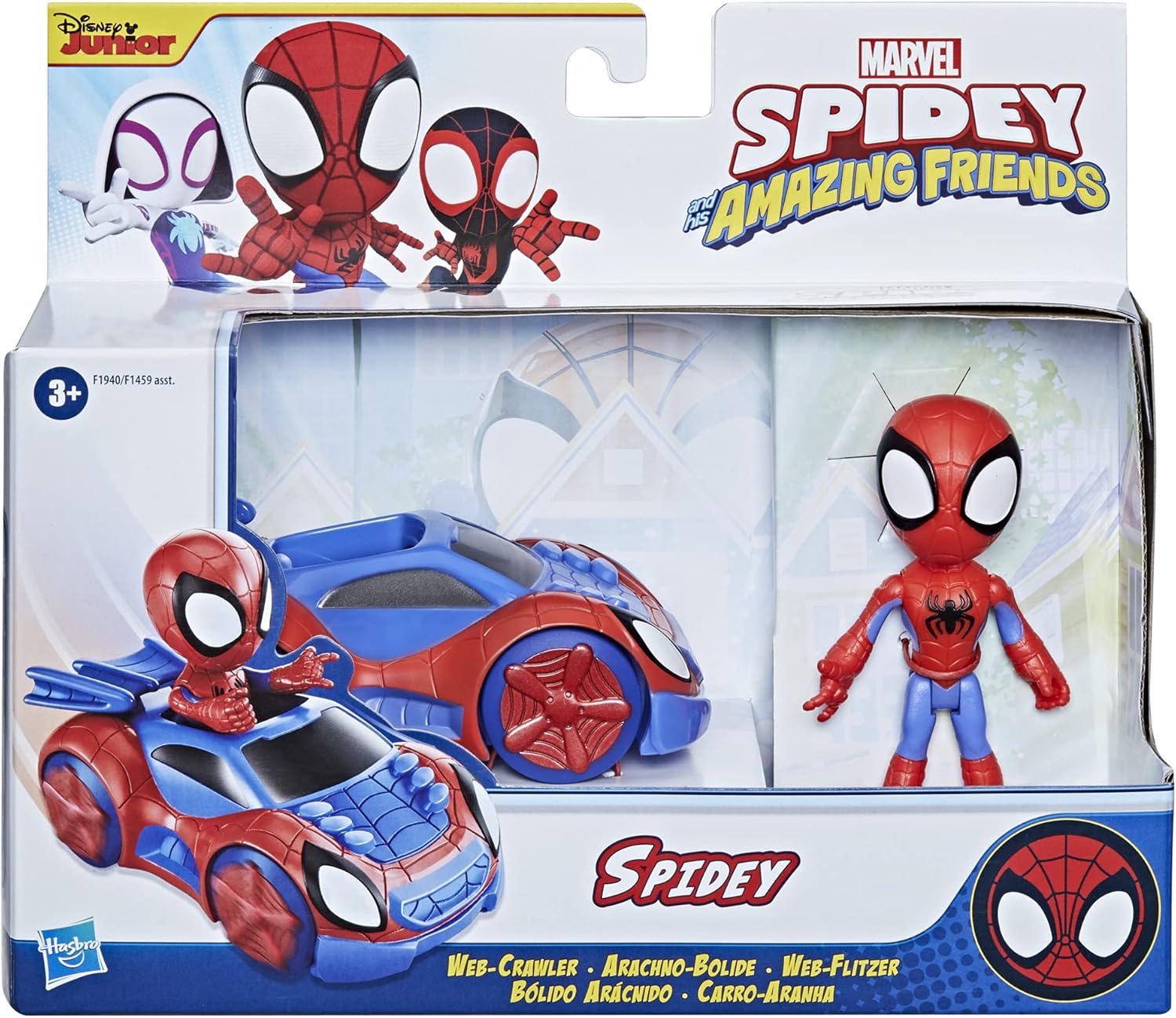 Hasbro Spidey y sus increíbles amigos – Figura y vehículo rastreador web (F1940)