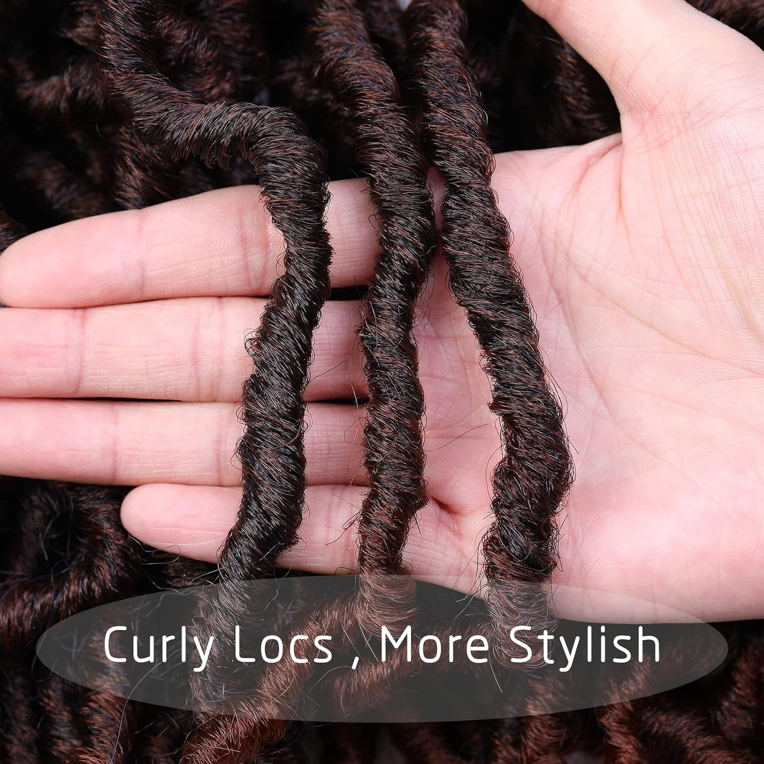 FAVE 120 mechones de pelo sintético de ganchillo de 8 pulgadas, rastas suaves preenrolladas, rastas cortas trenzadas, cabello trenzado de ganchillo