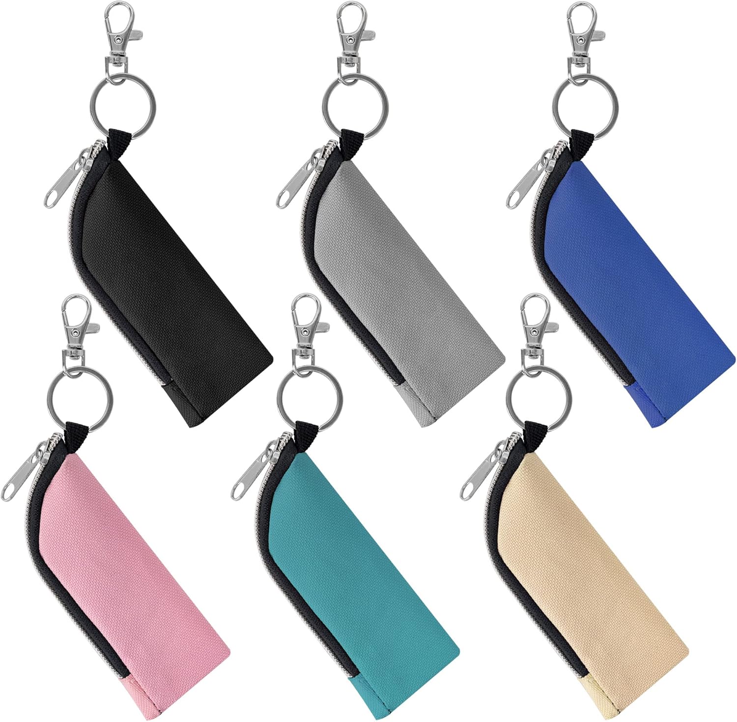 Soporte para lápiz labial, 6 unidades, bolsa portátil para lápiz labial, bolsa de clip para maquillaje, accesorios de viaje, gran regalo para