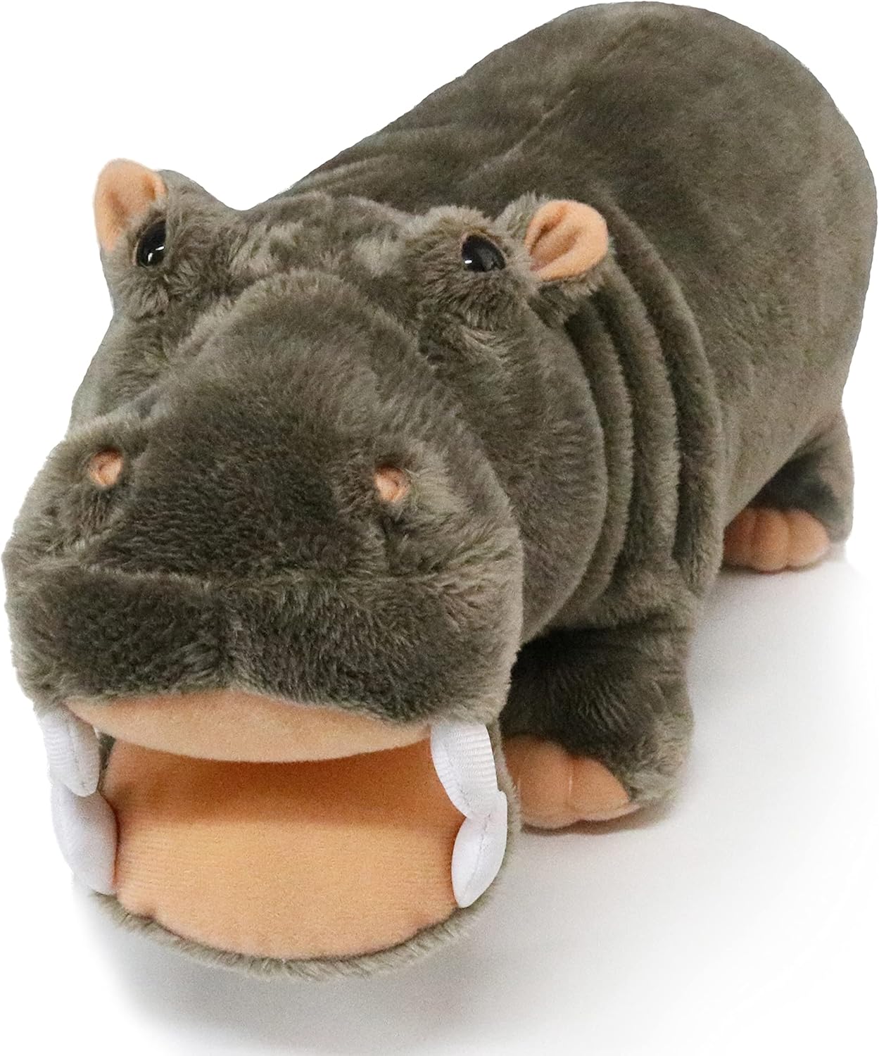 Ice King Bear Wild Animal Stuffed Animals Zoo Family Plush Toy (Hippo 14 Inches)