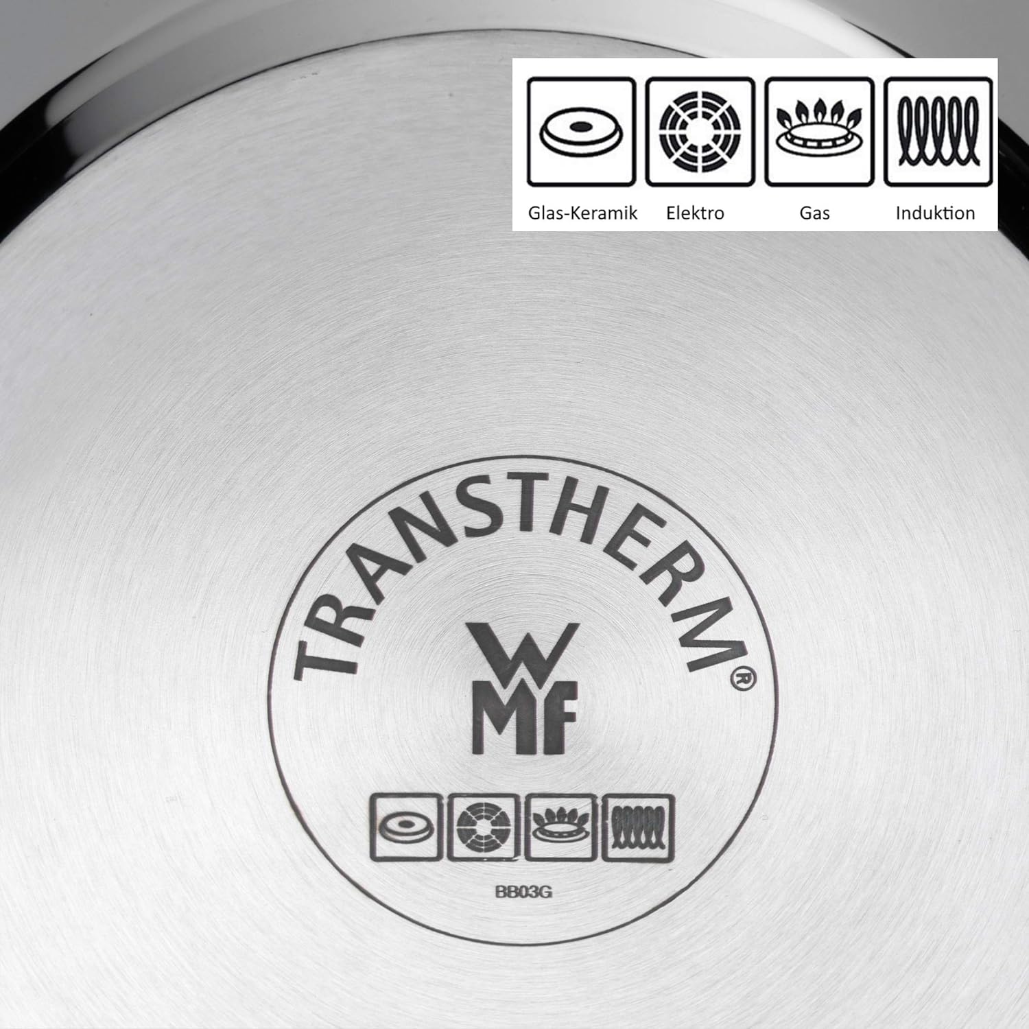WMF Mini sartén con revestimiento de 7.1 in, acero inoxidable pulido Cromargan, apilable, ideal para porciones pequeñas o hogares individuales