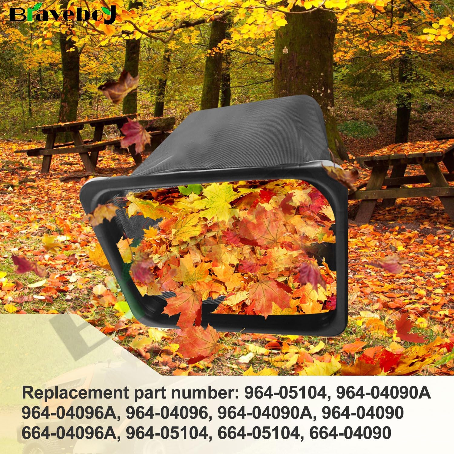 964-05104 964-04090A 964-04096A Conjunto de bolsa de césped compatible con MTDTroy-BiltCub-CadetCraftsman RZT 42 44 46 48 50 54 60 S, con fondo duro