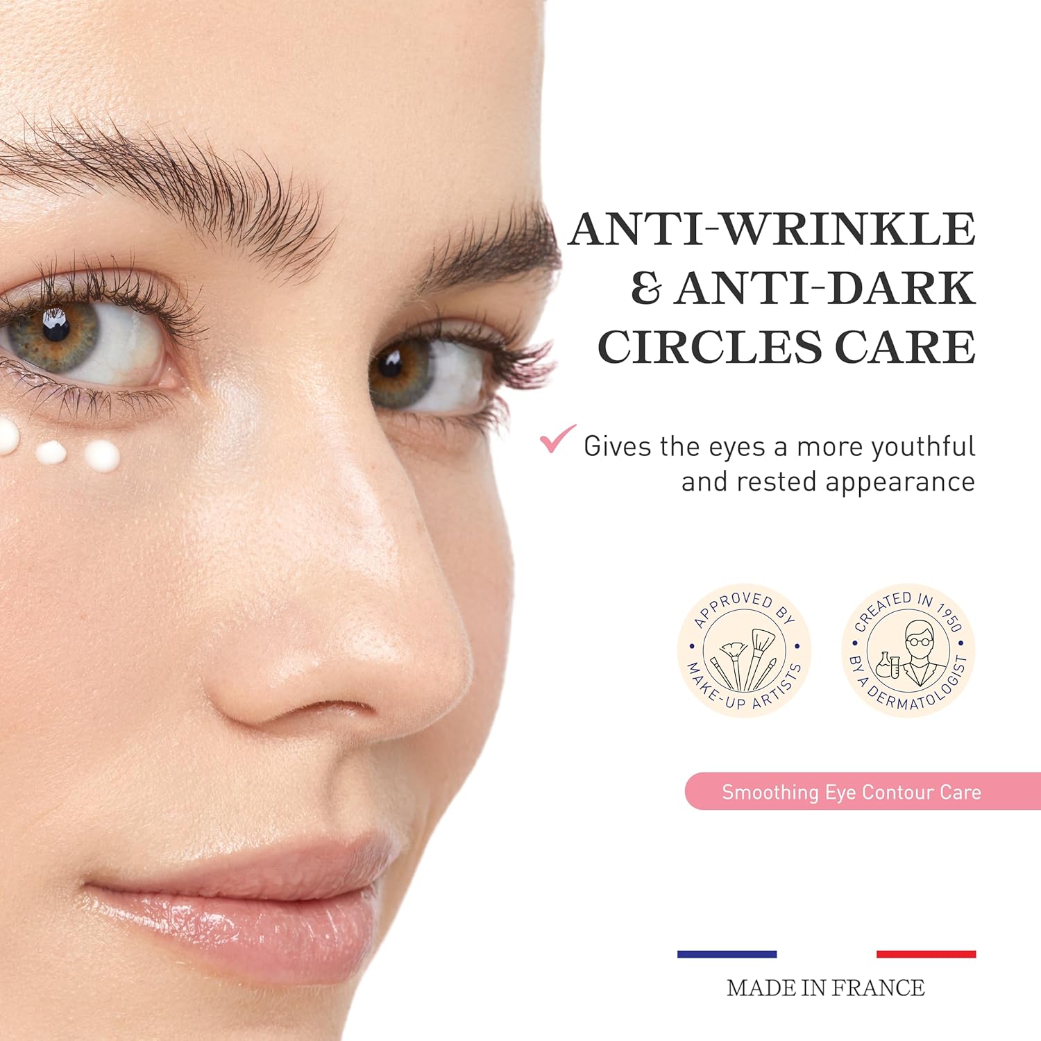 Embryolisse Cuidado suavizante del contorno de ojos. Tratamiento revitalizante en crema de gel. Reduce líneas finas, círculos, hinchazón, 0.50 onzas