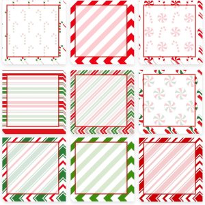 9 notas adhesivas de caramelo de Navidad de 3 x 3 pulgadas, lindos blocs de notas de caramelo de Navidad, notas de notas de caramelo de invierno 9 notas adhesivas de caramelo de Navidad de 3 x 3 pulgadas, lindos blocs de notas de caramelo de Navidad, notas de notas de caramelo de invierno